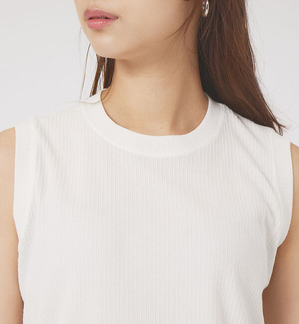 qualite「ツィストテレコノースリーブ」|Tシャツ・カットソー|