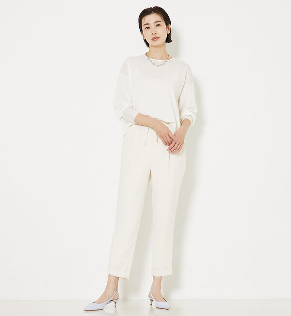 qualite「トルコサテンドロストパンツ」|スラックス|
