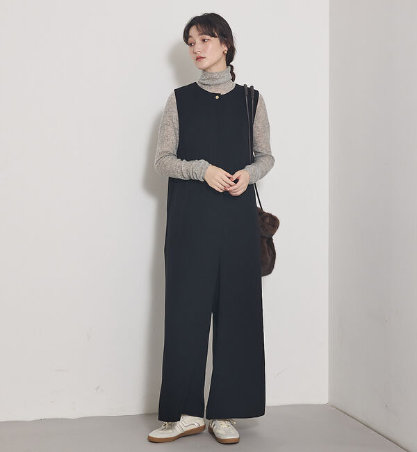 qualite「【オールシーズン大活躍】ダブルサテンオールインワン」|オールインワン|
