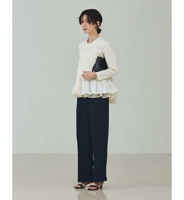 qualite「タフタコンビプルオーバー」|シャツ・ブラウス|