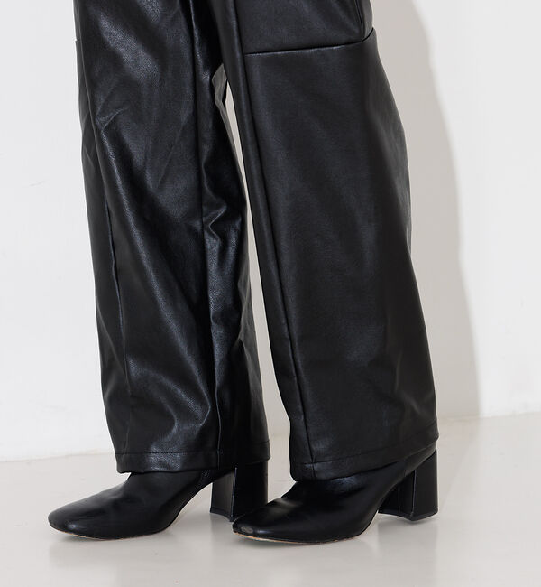 NOMINE「フェイクレザーハイウエストパンツ」|その他|