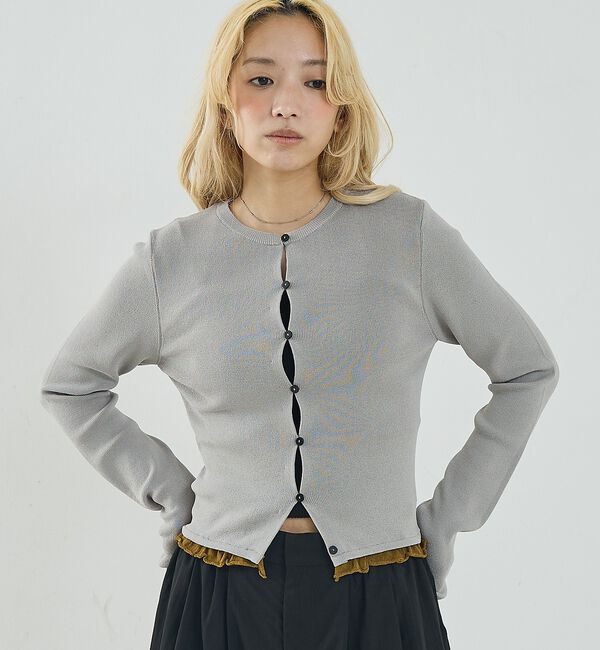NOMINE「バイカラーコンパクトカーディガン」|カーディガン|