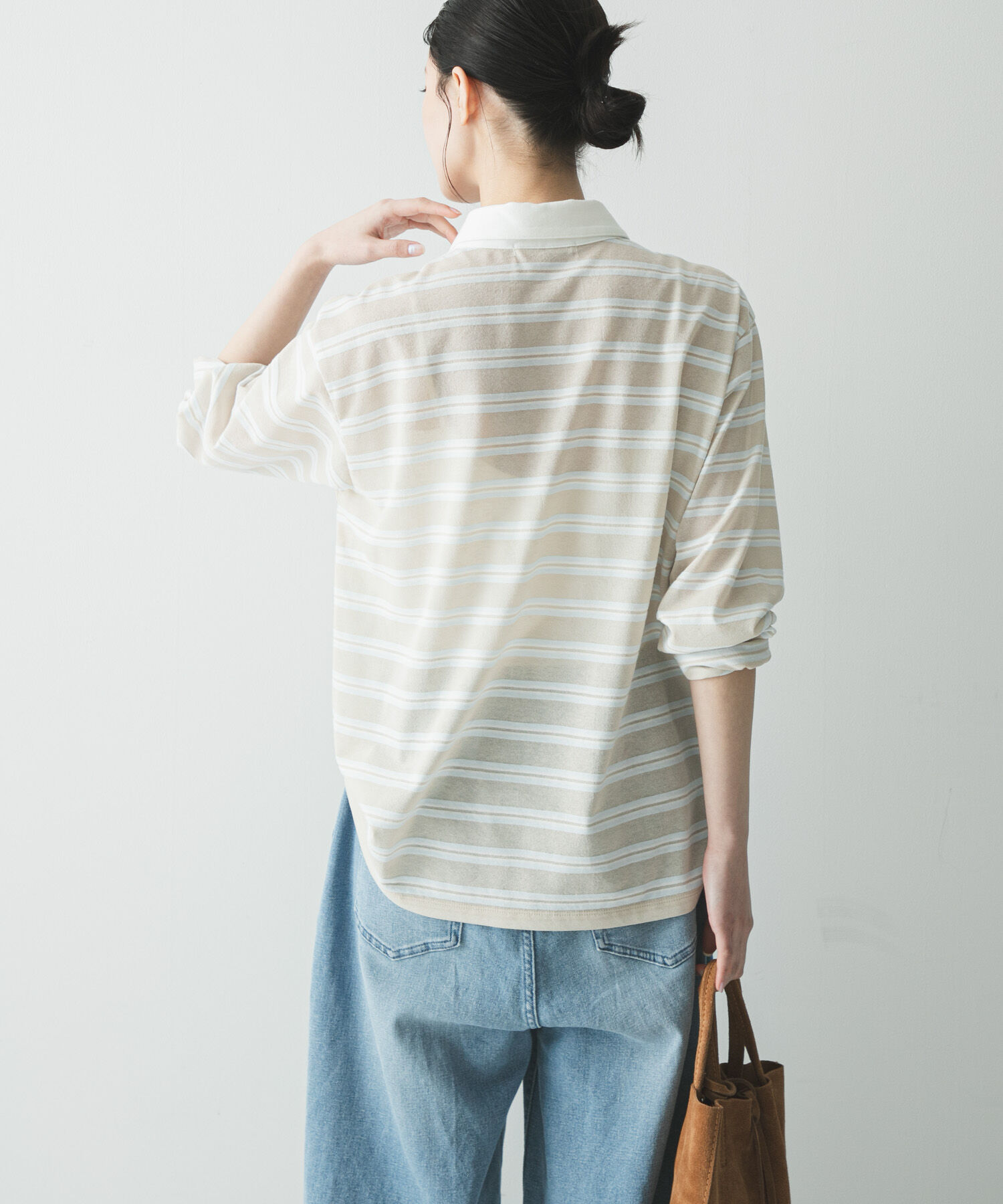 URBAN RESEARCH「シャツカラーマルチボーダーカットソー」|シャツ・ブラウス|