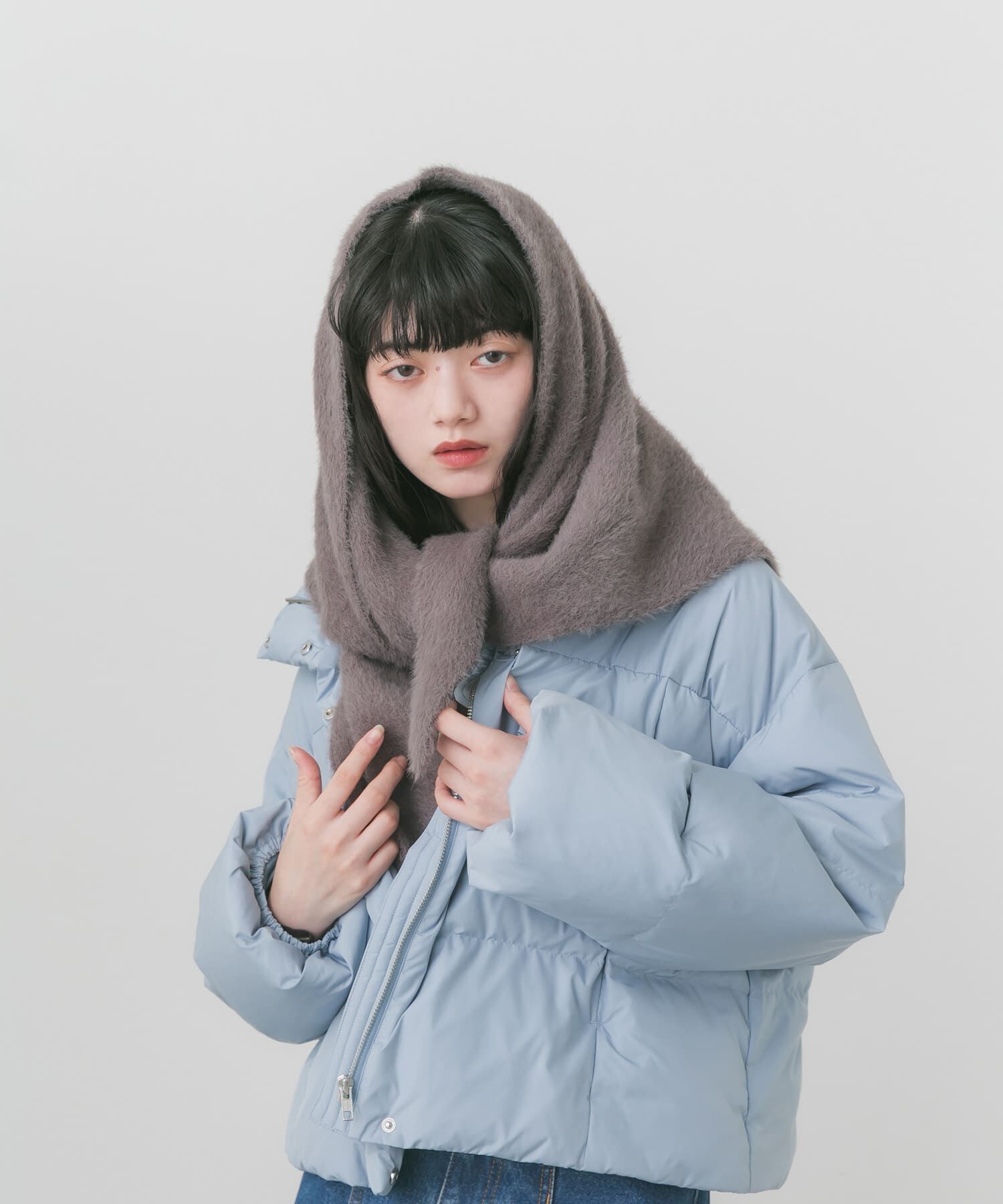 SMELLY「『WEB/一部店舗限定カラー』シャギーサンカクマフラー」|マフラー|