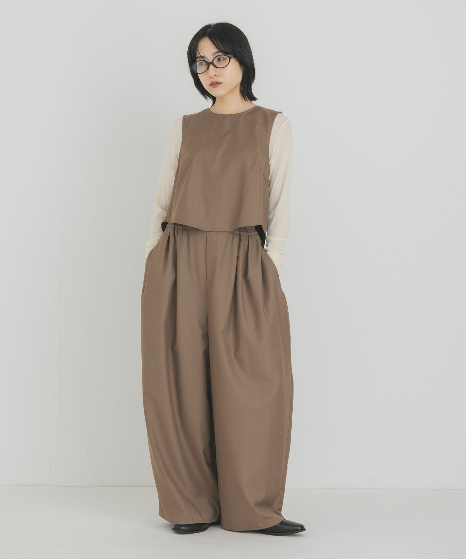  「ミニマルトップスSETワイドパンツ」|その他|