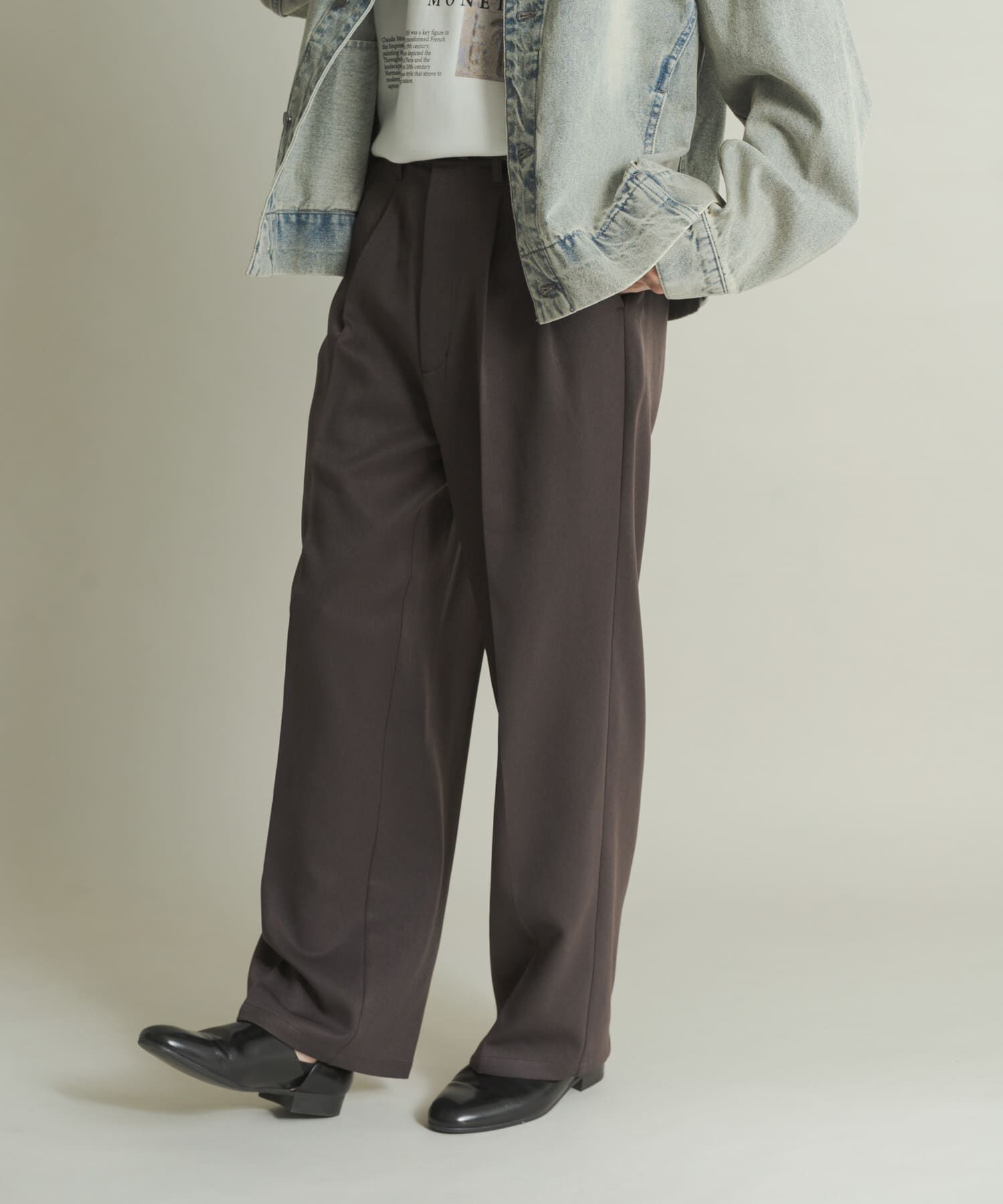 SENSE OF PLACE by URBAN RESEARCH「ウールライクダブルタックワイドパンツ」|その他|