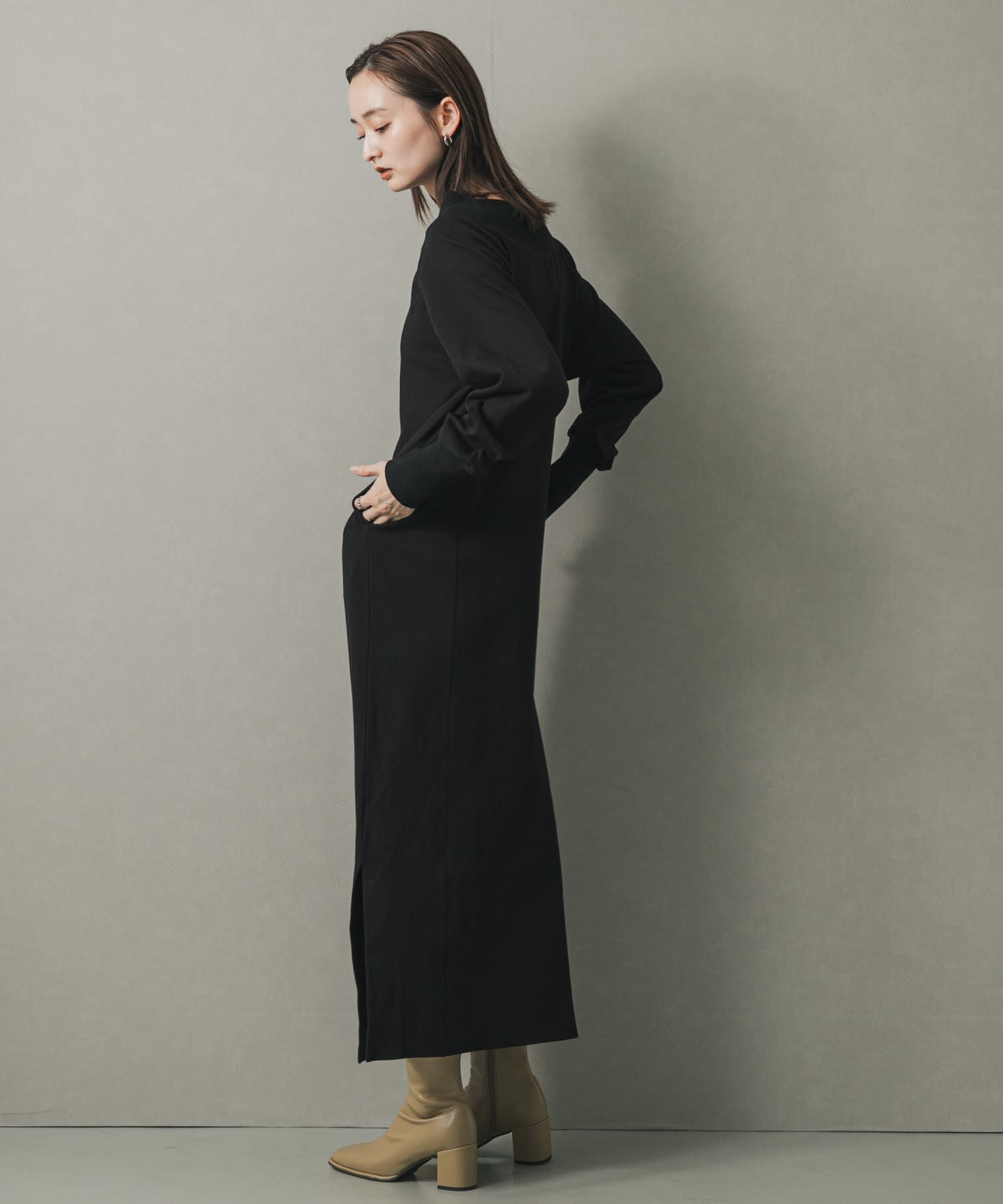 SENSE OF PLACE by URBAN RESEARCH「オフショルハーフジップワンピース」|ワンピース|