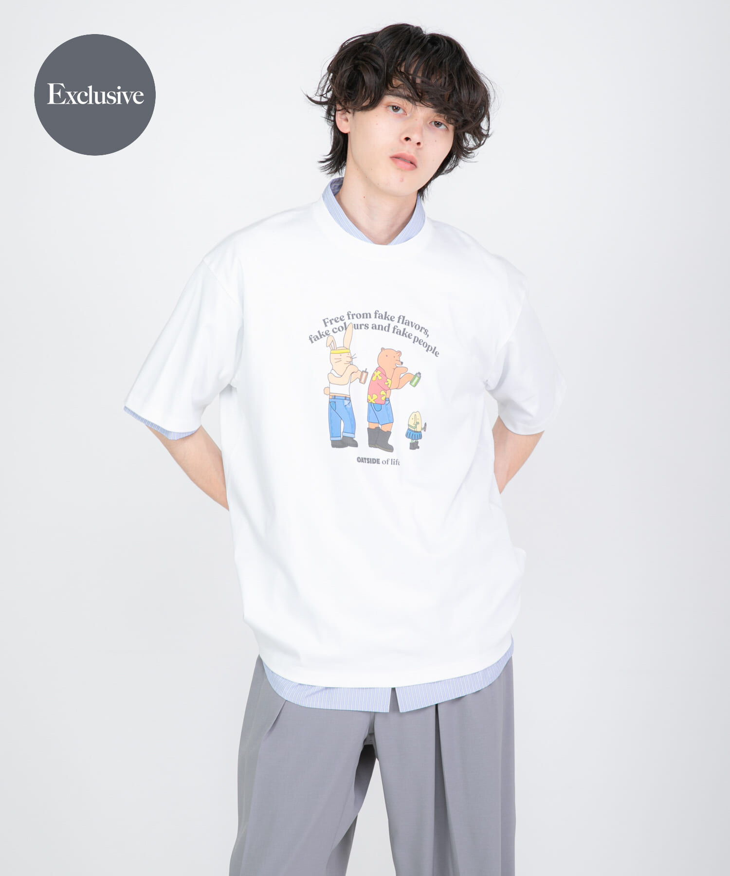 SENSE OF PLACE by URBAN RESEARCH「『別注』OATSIDE&times;SENSE OF PLACE　グラフィックTシャツA」|Tシャツ・カットソー|ホワイト