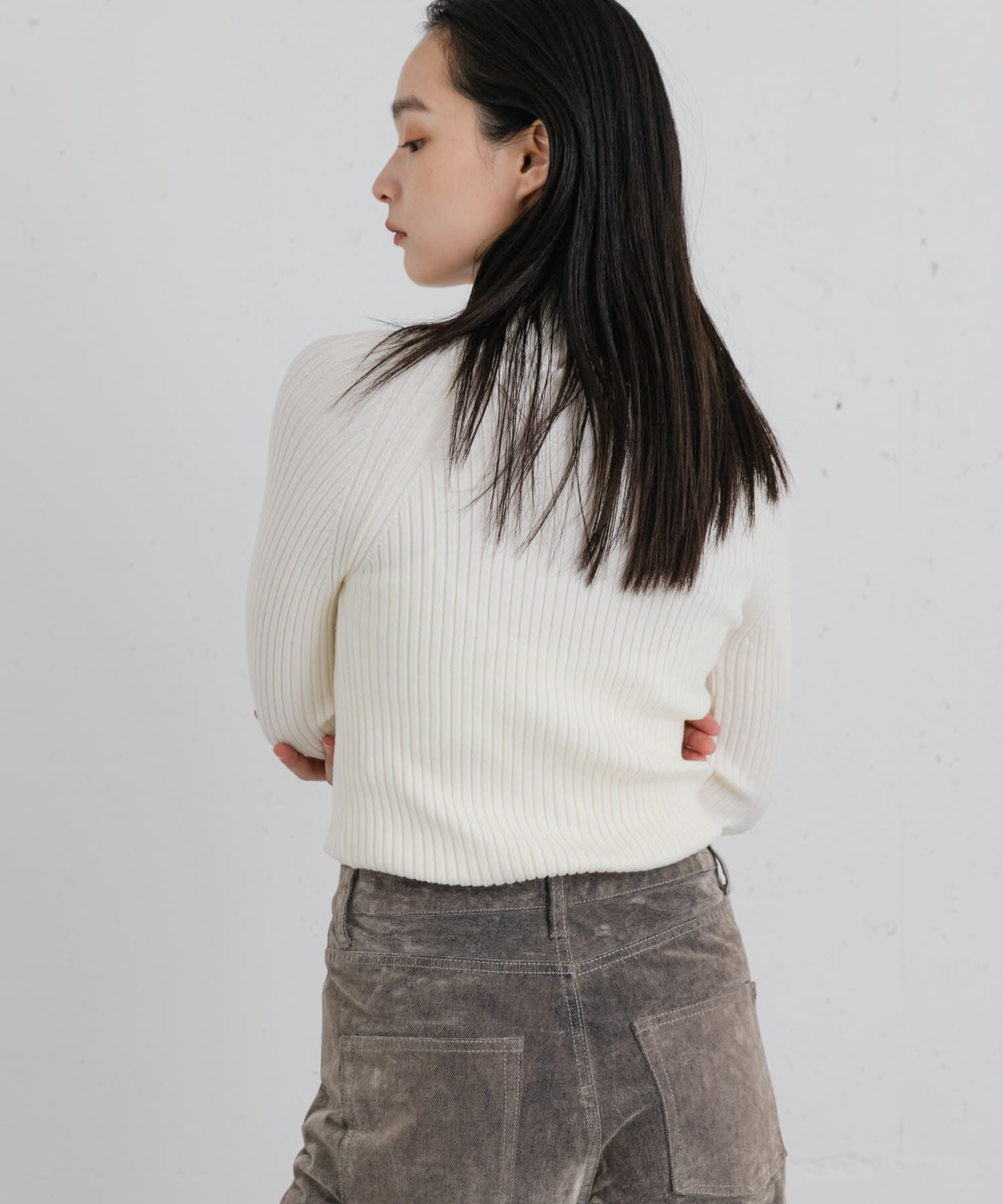 SENSE OF PLACE by URBAN RESEARCH「『一部WEB限定ｶﾗｰ』『洗濯可』抗ﾋﾟﾙｽﾄﾚｯﾁﾘﾌﾞﾊｲﾈｯｸｾ 」|ニット・セーター|