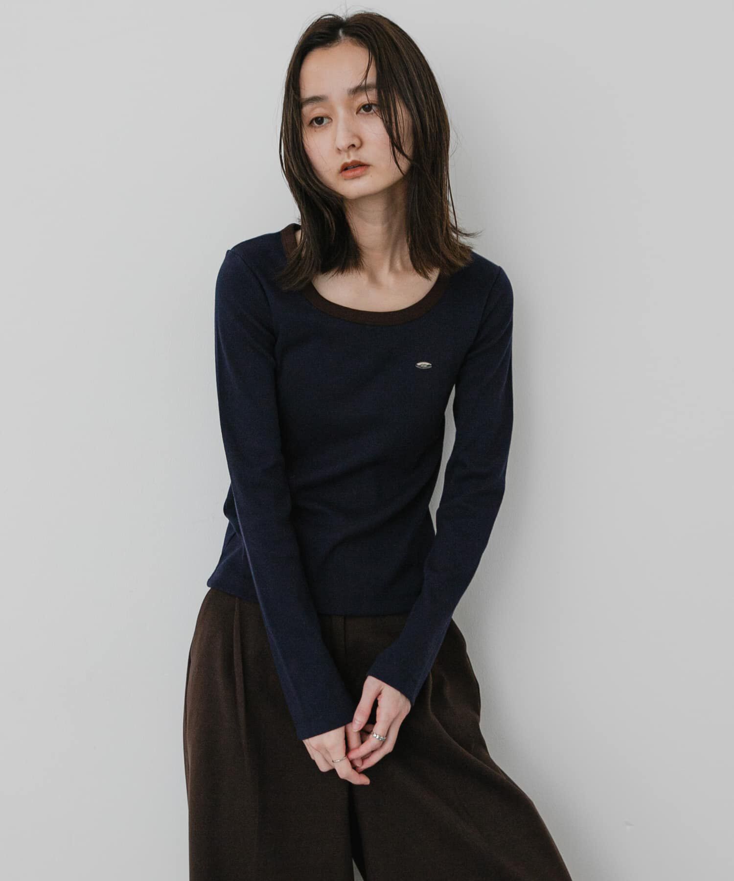 SENSE OF PLACE by URBAN RESEARCH「ラウンドネックリブTシャツ」|Tシャツ・カットソー|