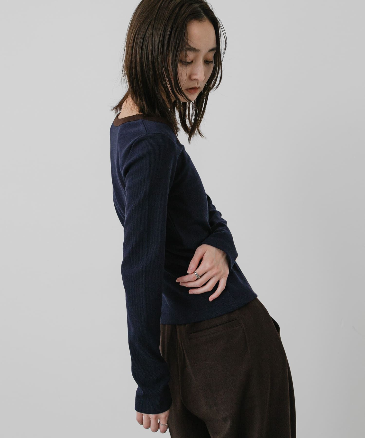 SENSE OF PLACE by URBAN RESEARCH「ラウンドネックリブTシャツ」|Tシャツ・カットソー|