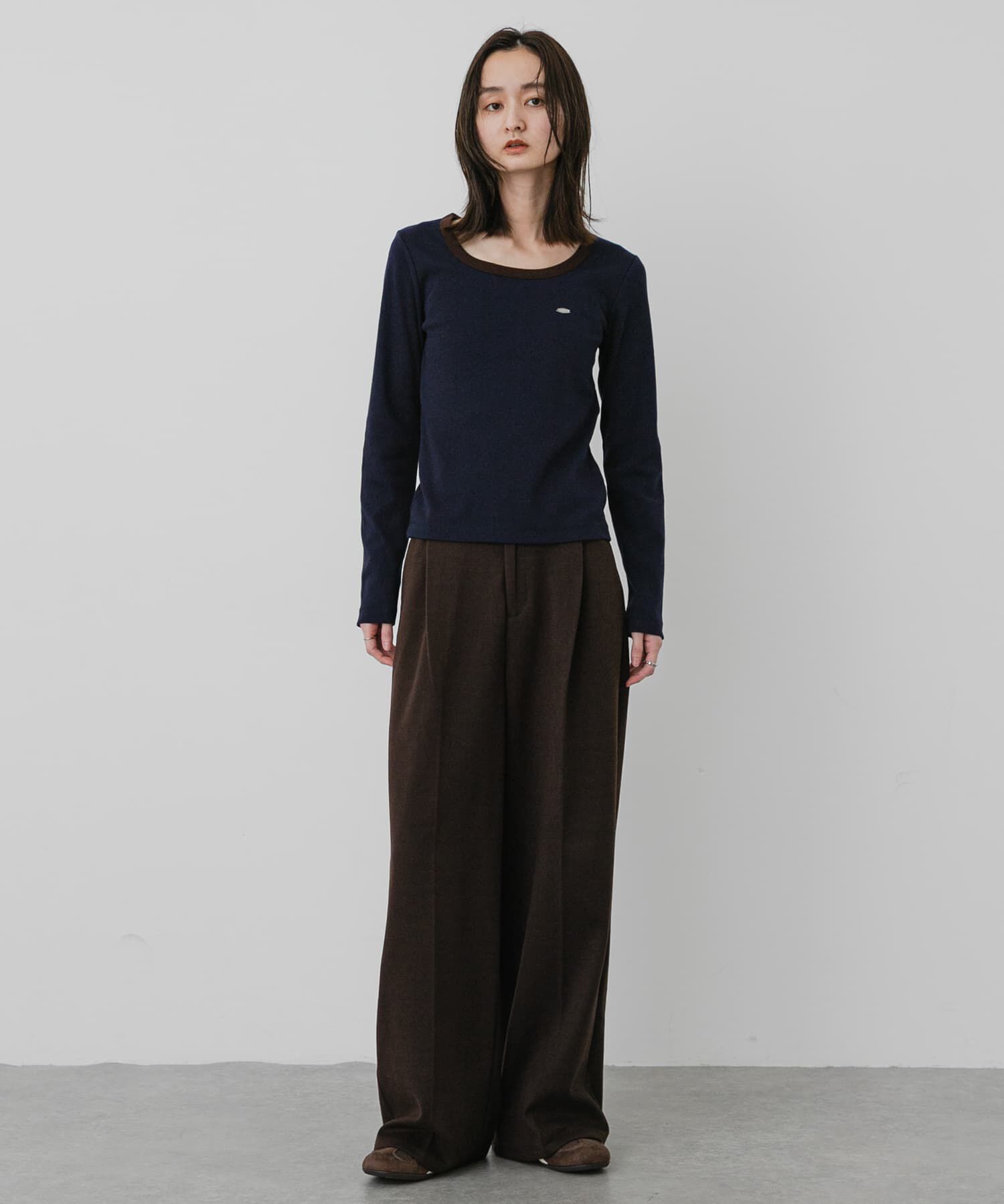 SENSE OF PLACE by URBAN RESEARCH「ラウンドネックリブTシャツ」|Tシャツ・カットソー|