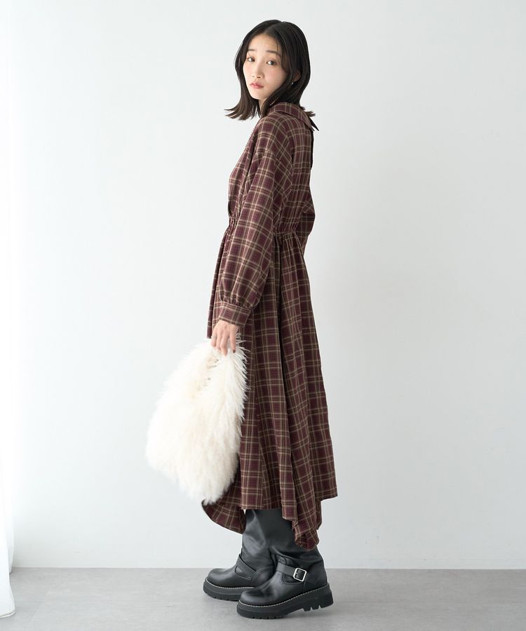 earth music&ecology「マルチウェイチェックシャツワンピース」|ワンピース|