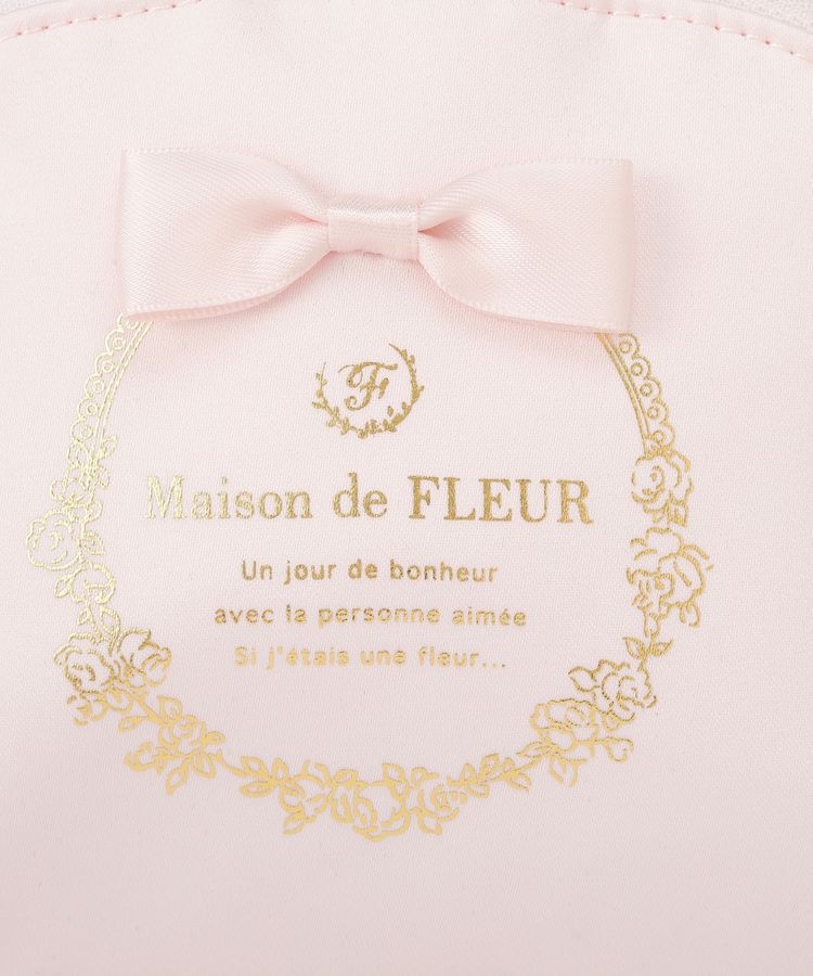 Maison de FLEUR「サテンリボンラウンドポーチ」|ポーチ|