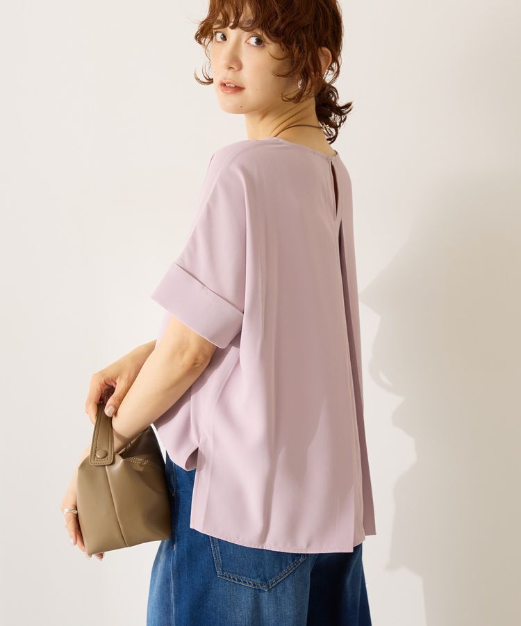 AMERICAN HOLIC「【WEB限定】イージーケア+接触冷感バックタック半袖プルオーバー」|シャツ・ブラウス|