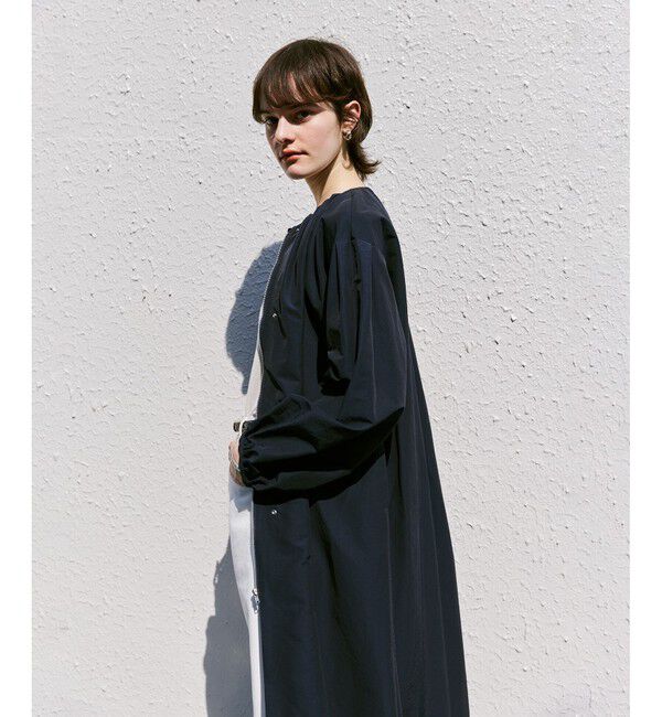 allureville「綿ナイロンクロスギャザーネックコート」|ダッフルコート|
