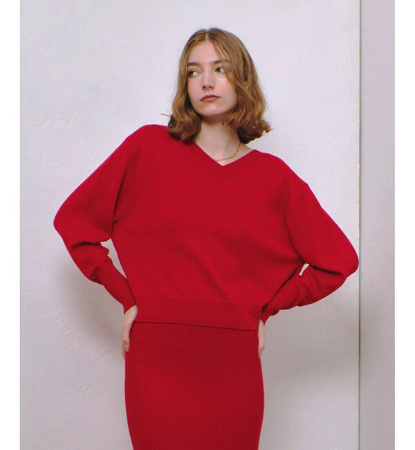 allureville「【セットアップ対応可能】ウールスムース2WAYネックプルオーバー」|ニット・セーター|