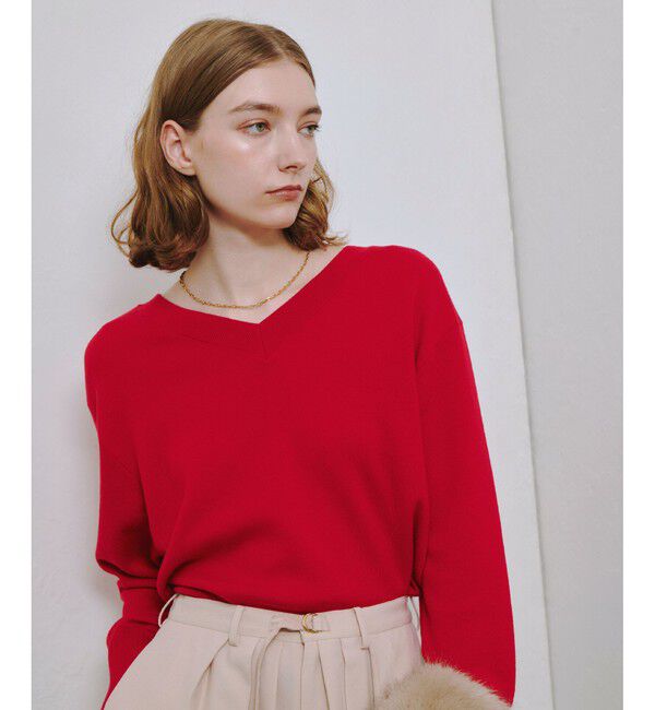 allureville「【セットアップ対応可能】ウールスムース2WAYネックプルオーバー」|ニット・セーター|