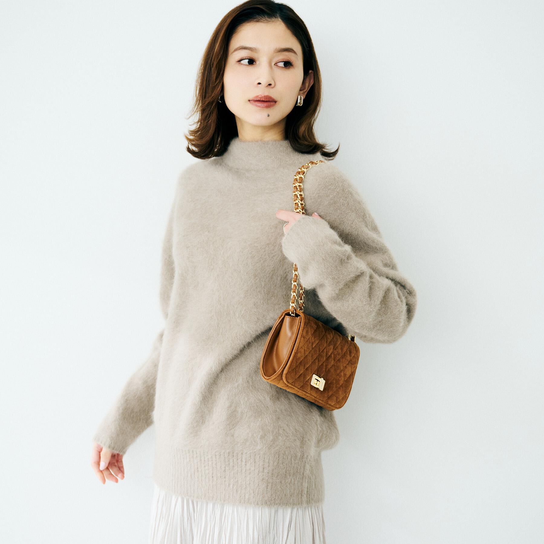 UNTITLED「【大人な品格/ふわふわニット】フォックスカシミヤ コクーンニット」|ニット・セーター|