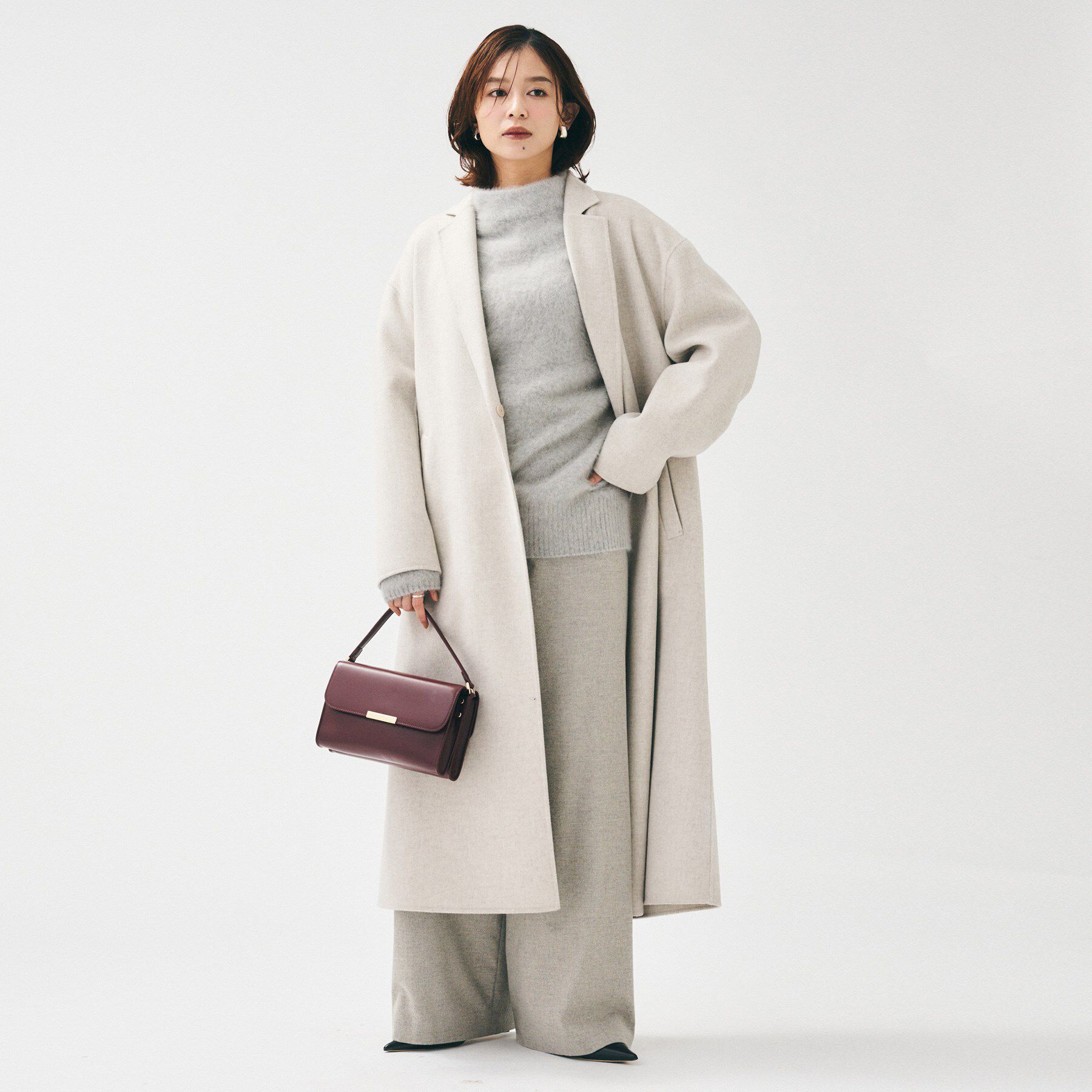 UNTITLED「【大人な品格/ふわふわニット】フォックスカシミヤ コクーンニット」|ニット・セーター|