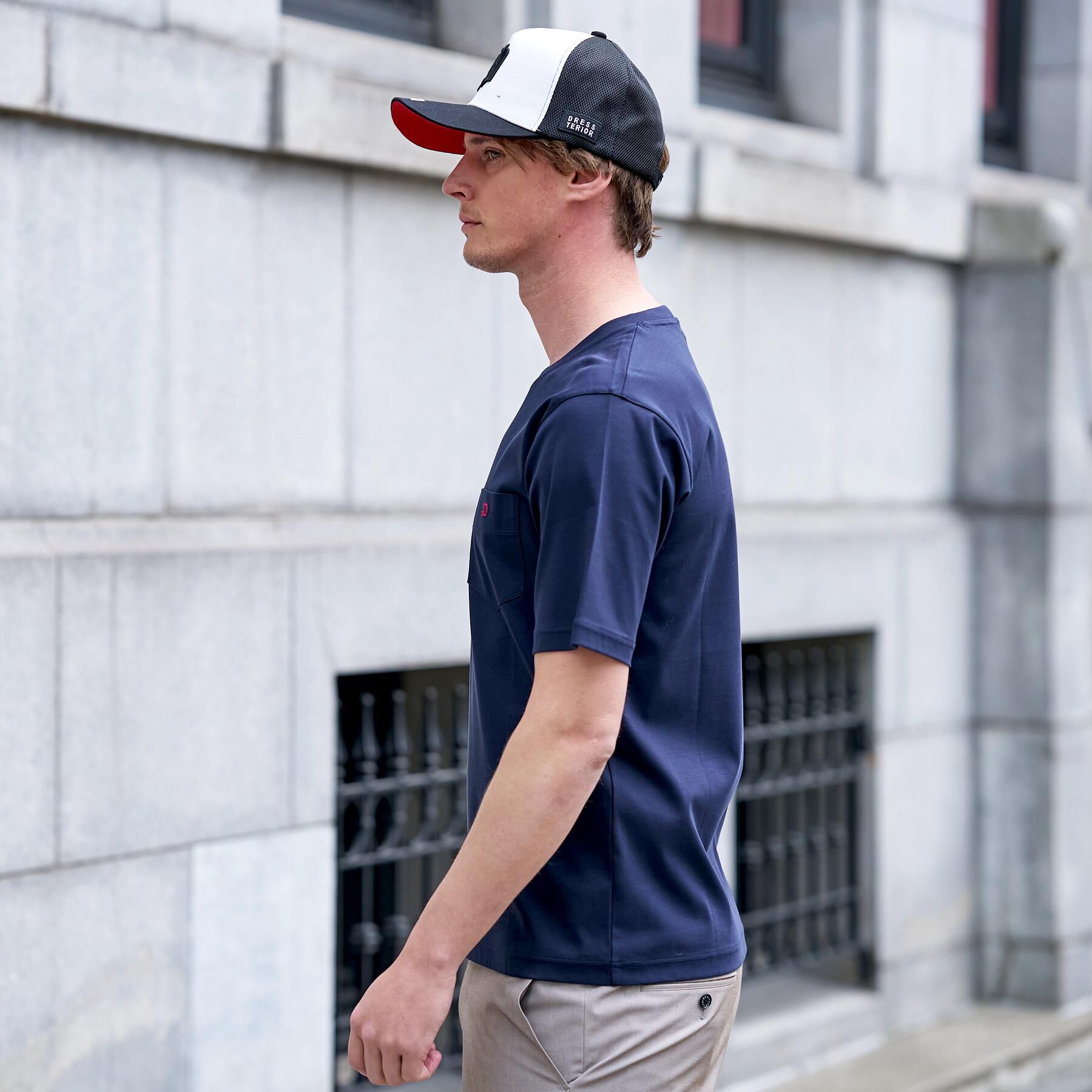 DRESSTERIOR「【接触冷感／抗菌防臭／消臭】ICE CLEAR COTTON ポケットTシャツ」|Tシャツ・カットソー|