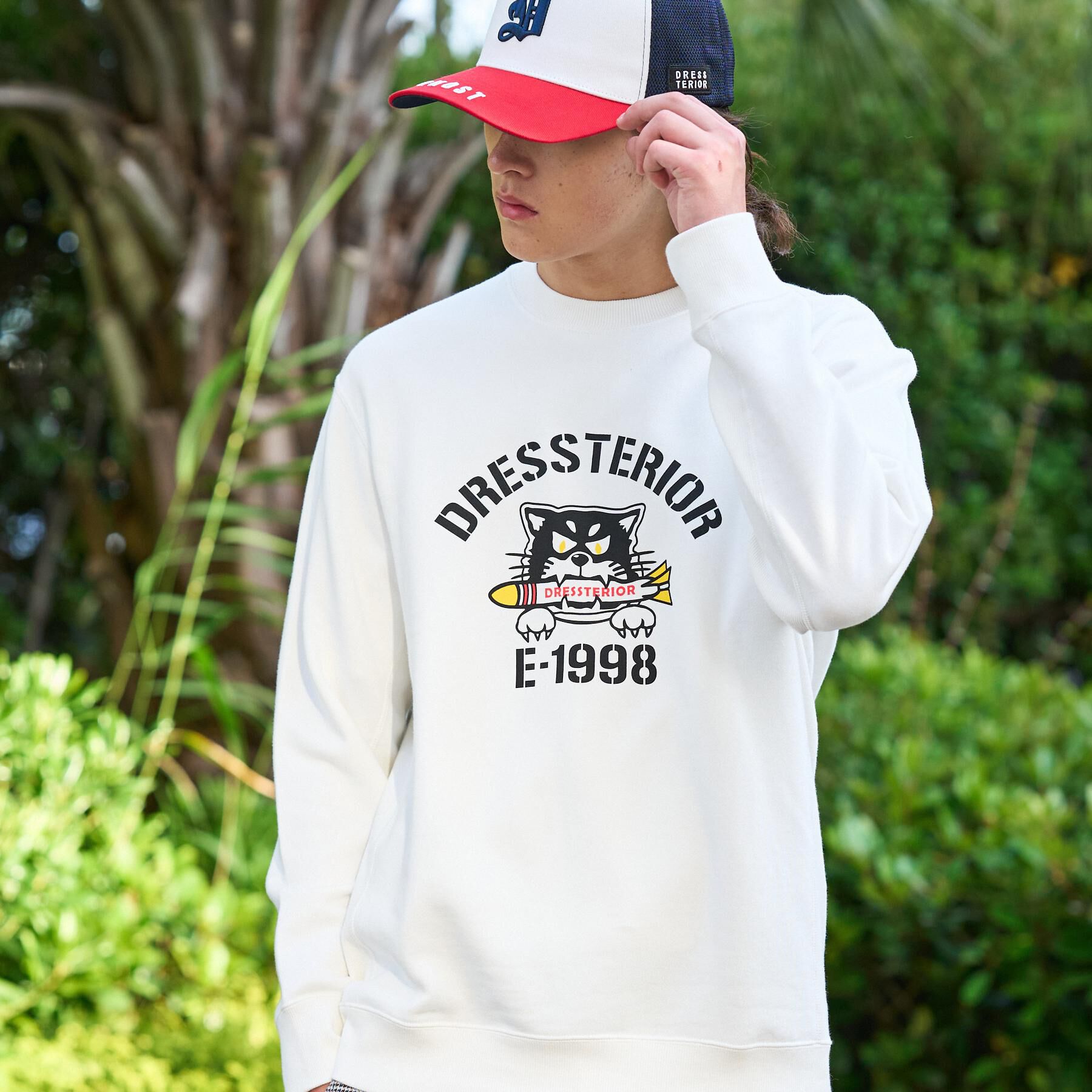 DRESSTERIOR「ミサイルキャット 裏起毛スウェットクルーネックTシャツ」|Tシャツ・カットソー|