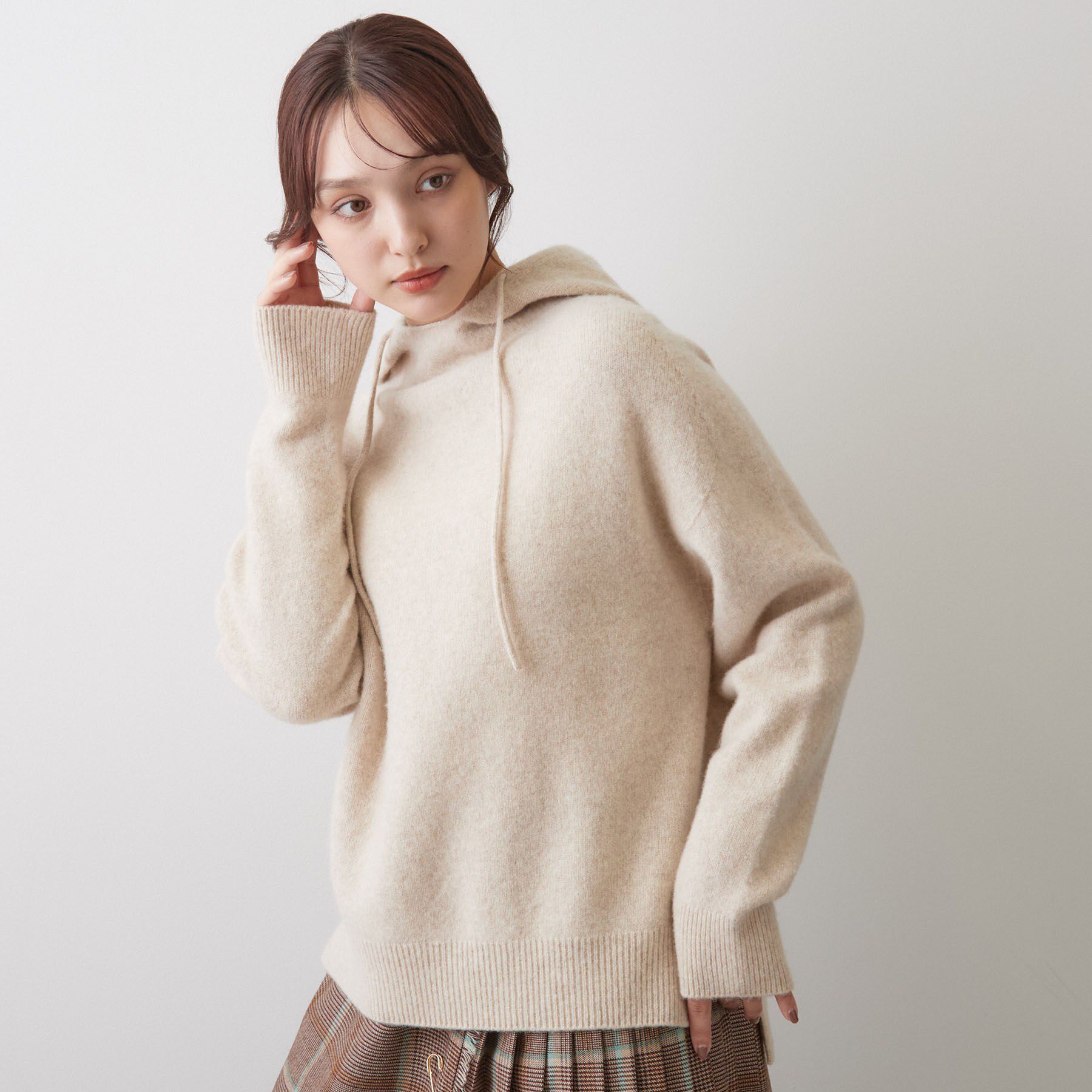 DRESSTERIOR「【5色展開/日本製】ホールガーメント ウールカシミヤパーカー」|ニット・セーター|
