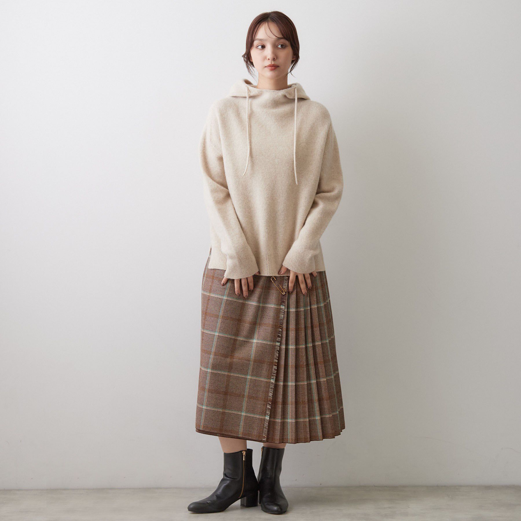 DRESSTERIOR「【5色展開/日本製】ホールガーメント ウールカシミヤパーカー」|ニット・セーター|