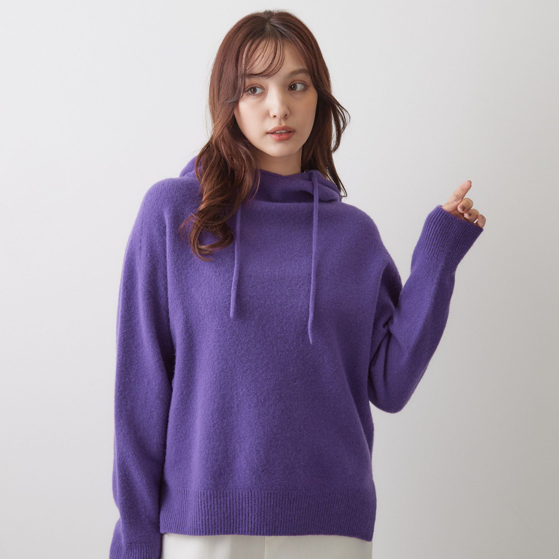 DRESSTERIOR「【5色展開/日本製】ホールガーメント ウールカシミヤパーカー」|ニット・セーター|