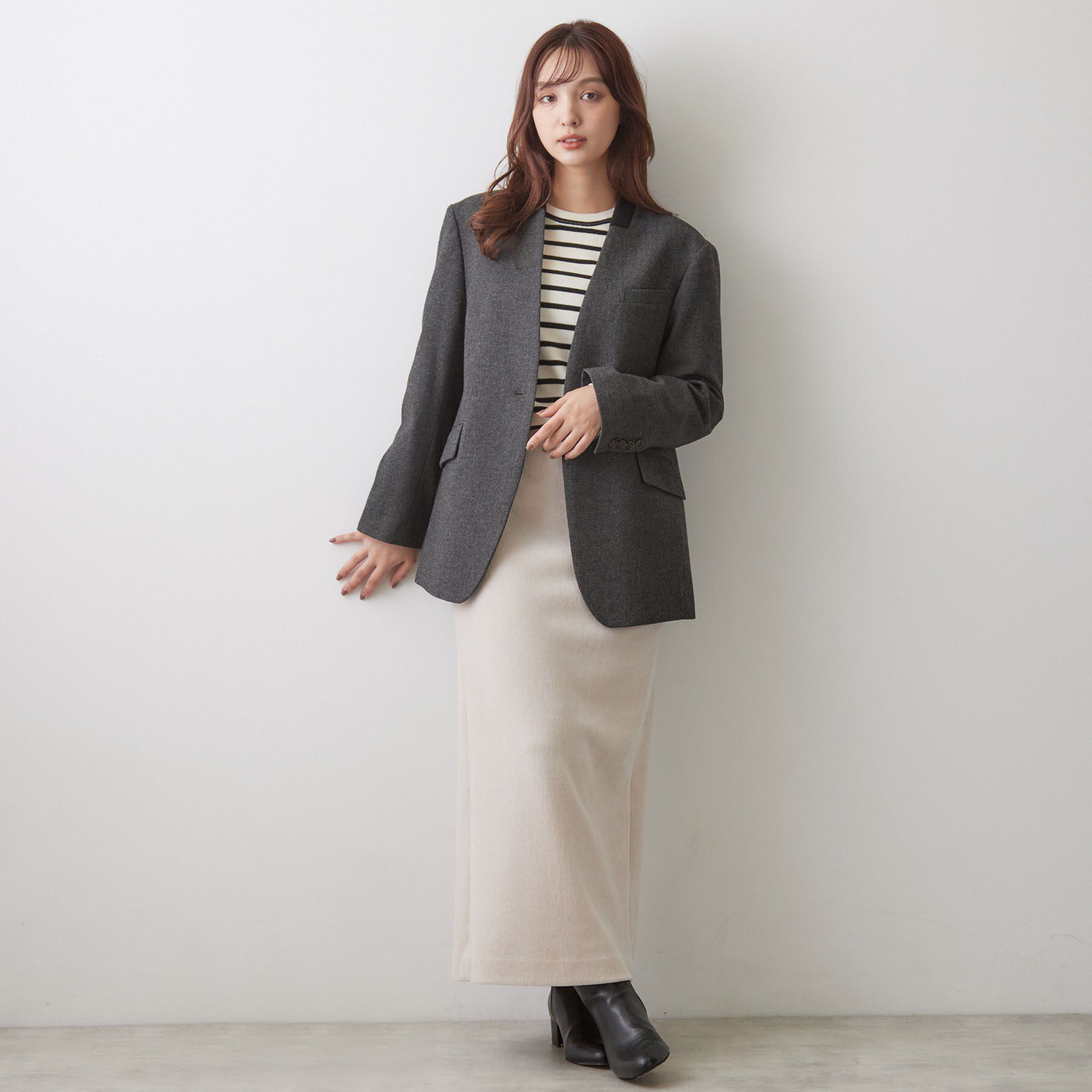 DRESSTERIOR「【日本製】ハンティング ノーカラージャケット」|ノーカラージャケット|