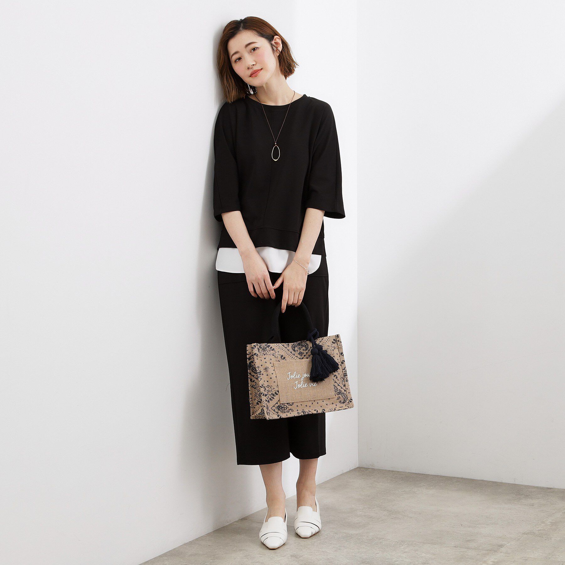 grove「【時短コーデ】シルキーポンチレイヤード風セットアップ」|スーツ|