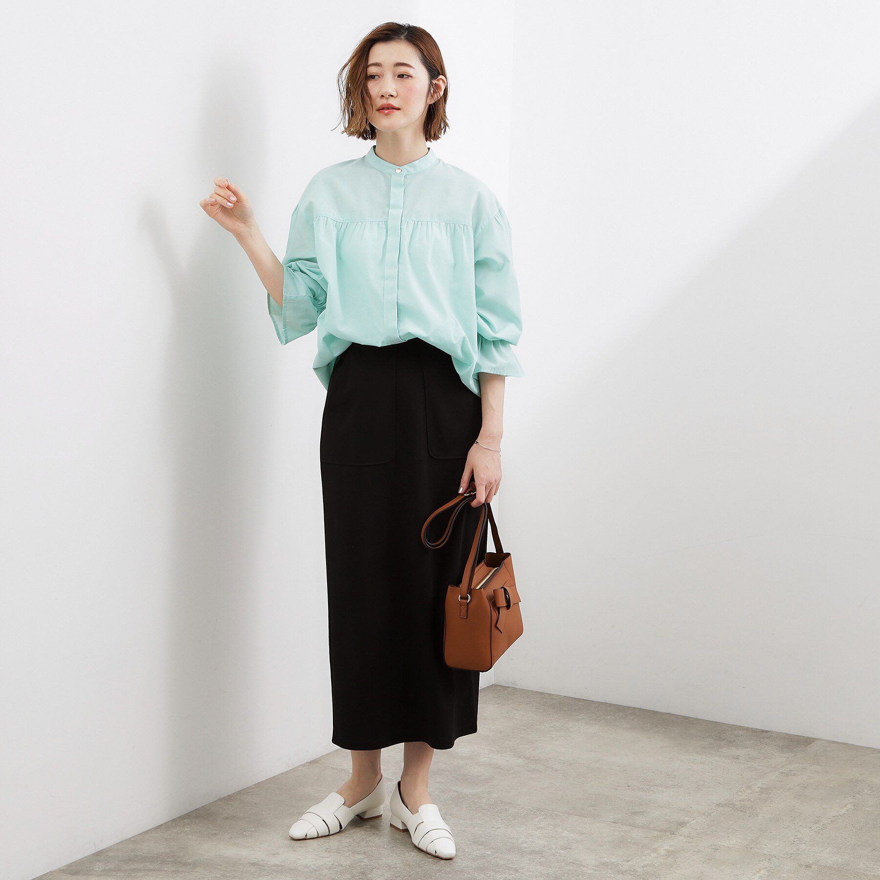 grove「【時短コーデ】シルキーポンチレイヤード風セットアップ」|スーツ|
