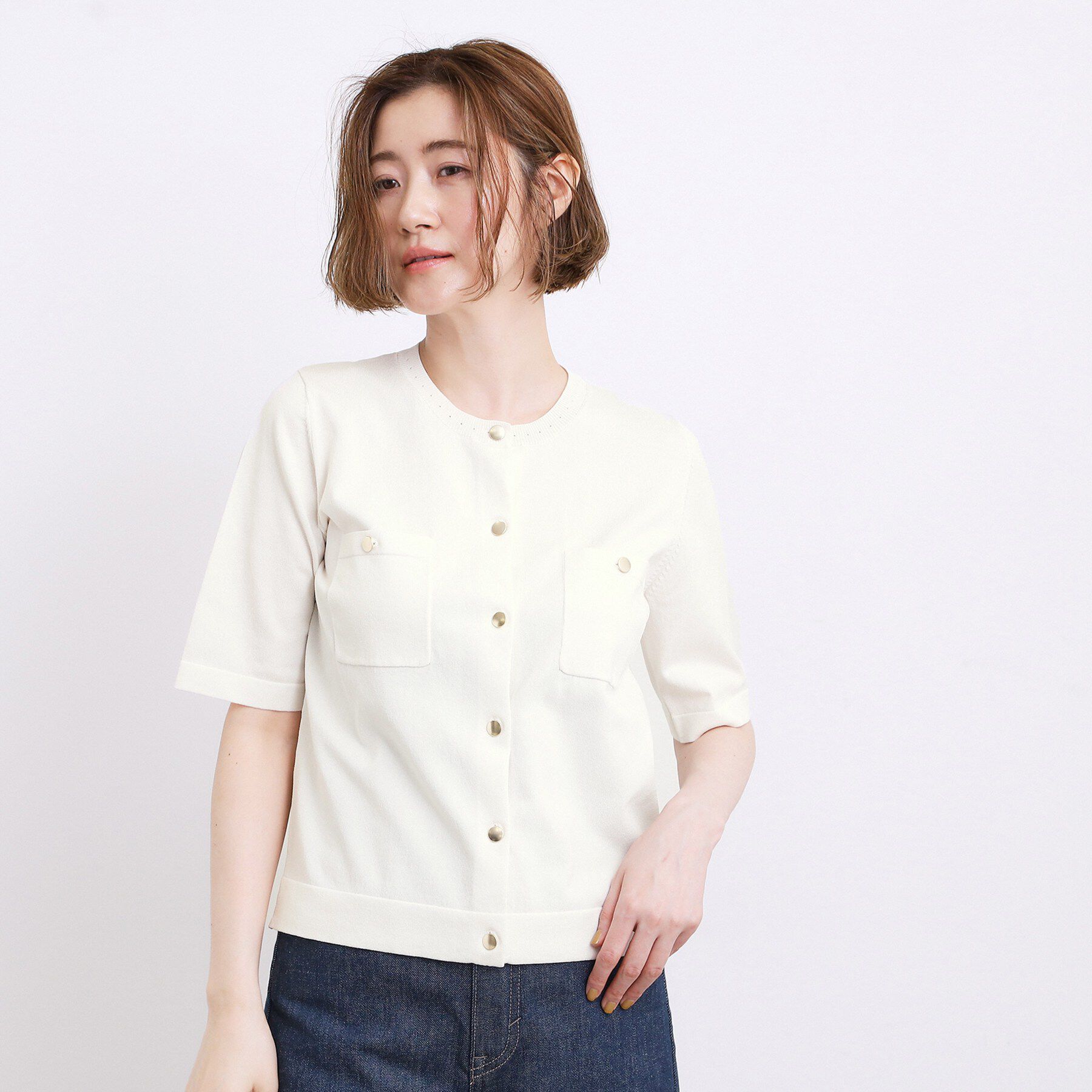 grove「【UV・洗濯機◎】上品コットン混カーディガン」|カーディガン|