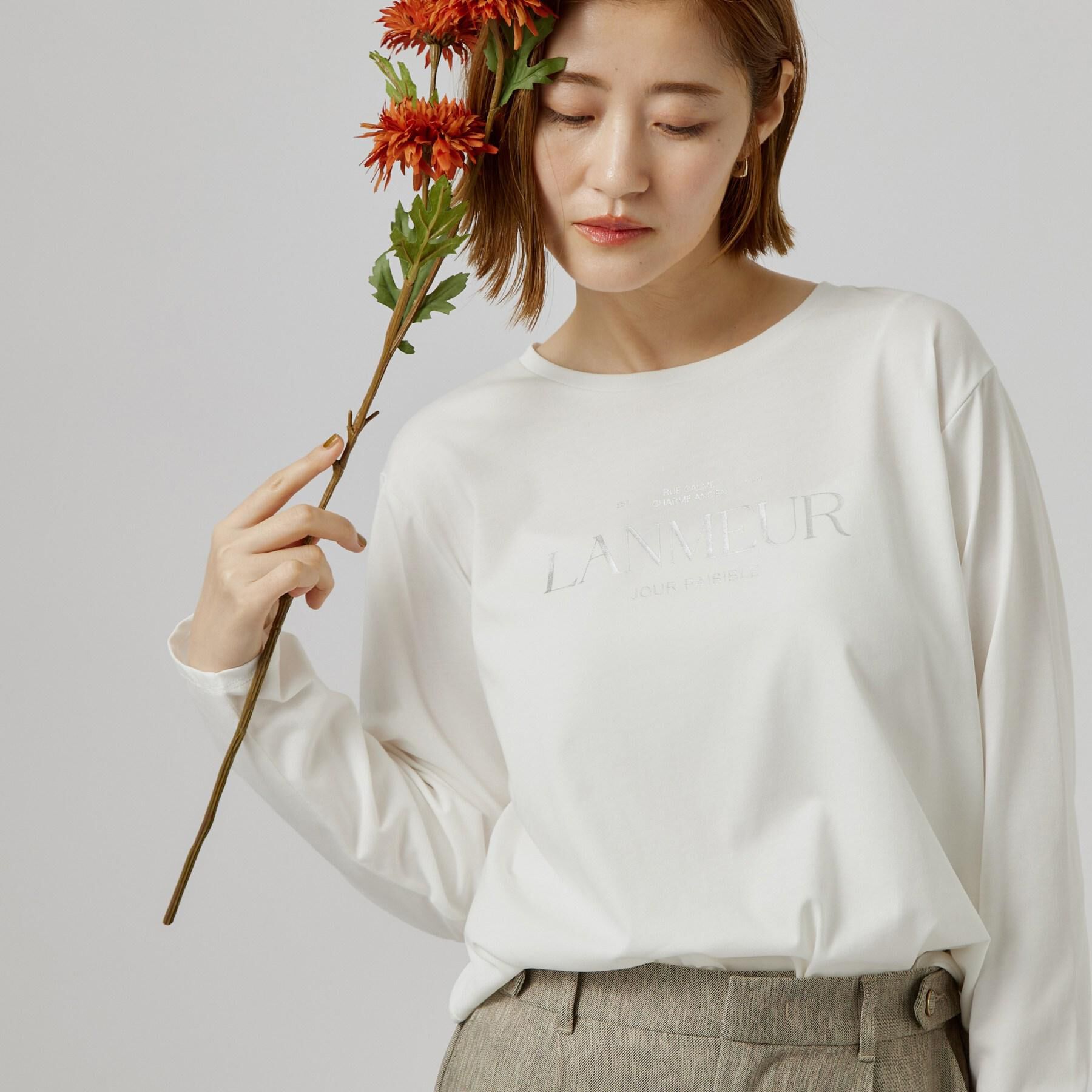grove「【1枚着でも重ね着でも〇】大人カジュアル プリントアソートロンT」|Tシャツ・カットソー|オフホワイト(003