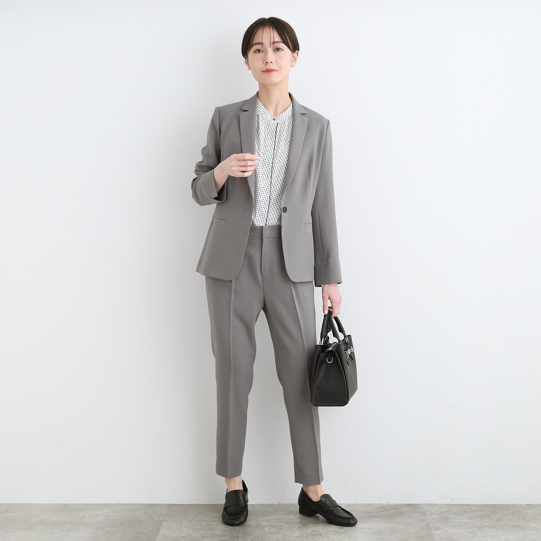INDIVI「【定番スーツ／UVケア／洗える】ウール調テーラードジャケット」|スーツ|