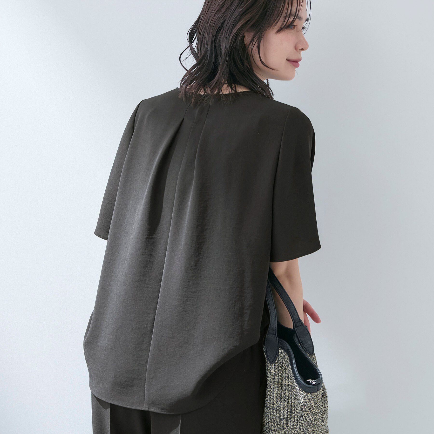 INDIVI「【着る日傘】シフォンドッキングブラウス」|シャツ・ブラウス|