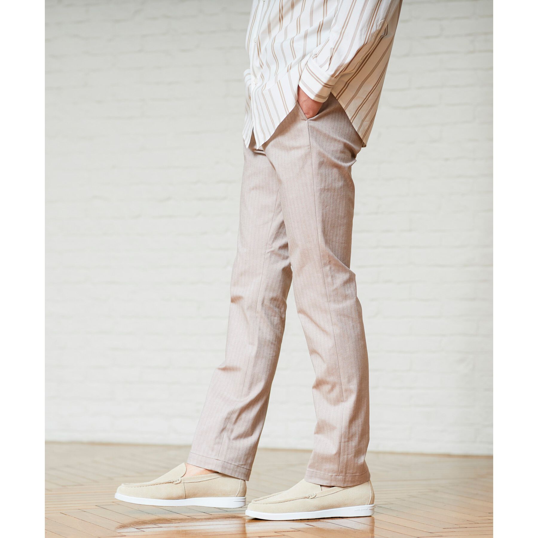 TAKEO KIKUCHI「【Made in JAPAN】播州織 ヘリンボン ストレート パンツ」|その他|