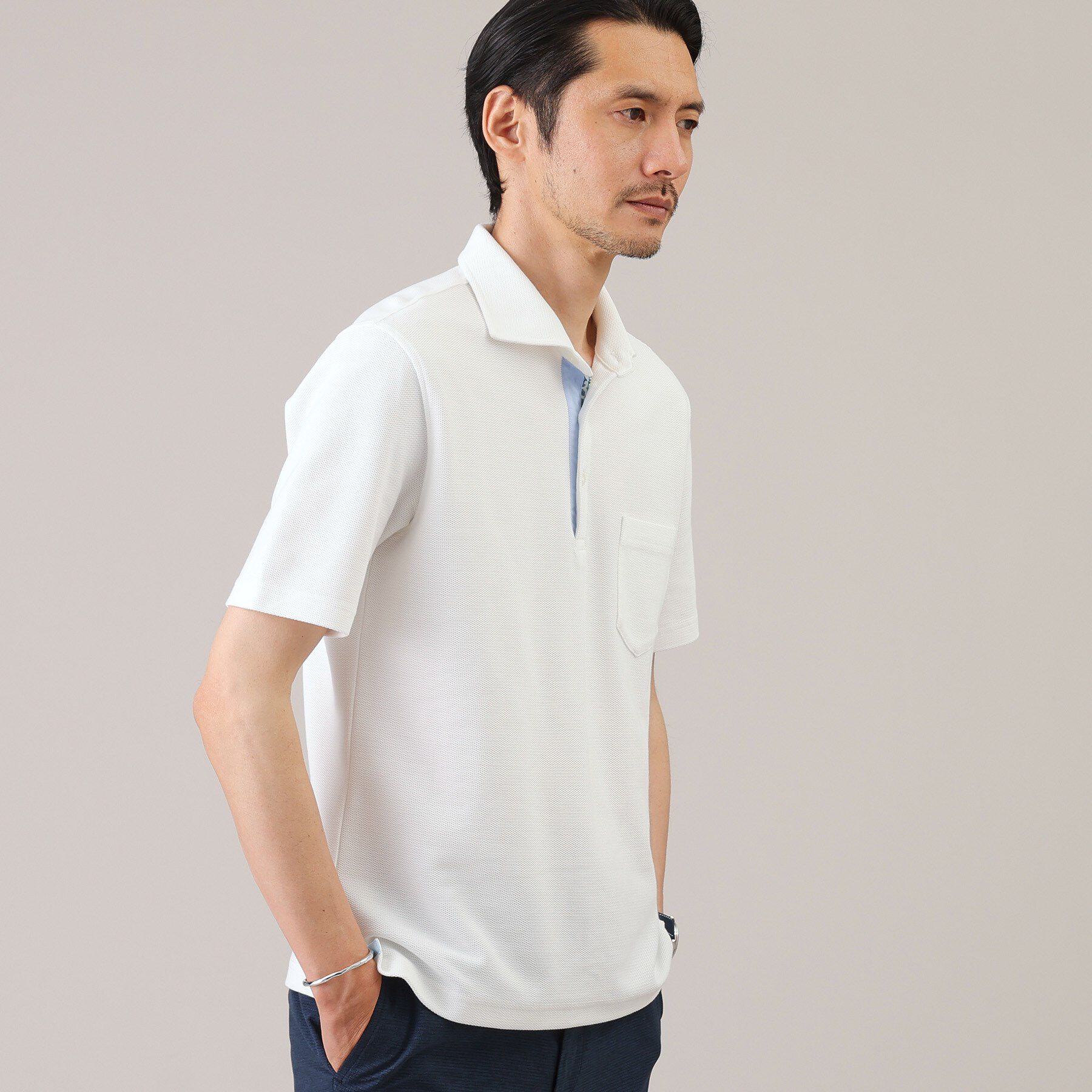 TAKEO KIKUCHI「【抗菌防臭／9色5サイズ展開】ハニカムメランジ ポロシャツ」|ポロシャツ|