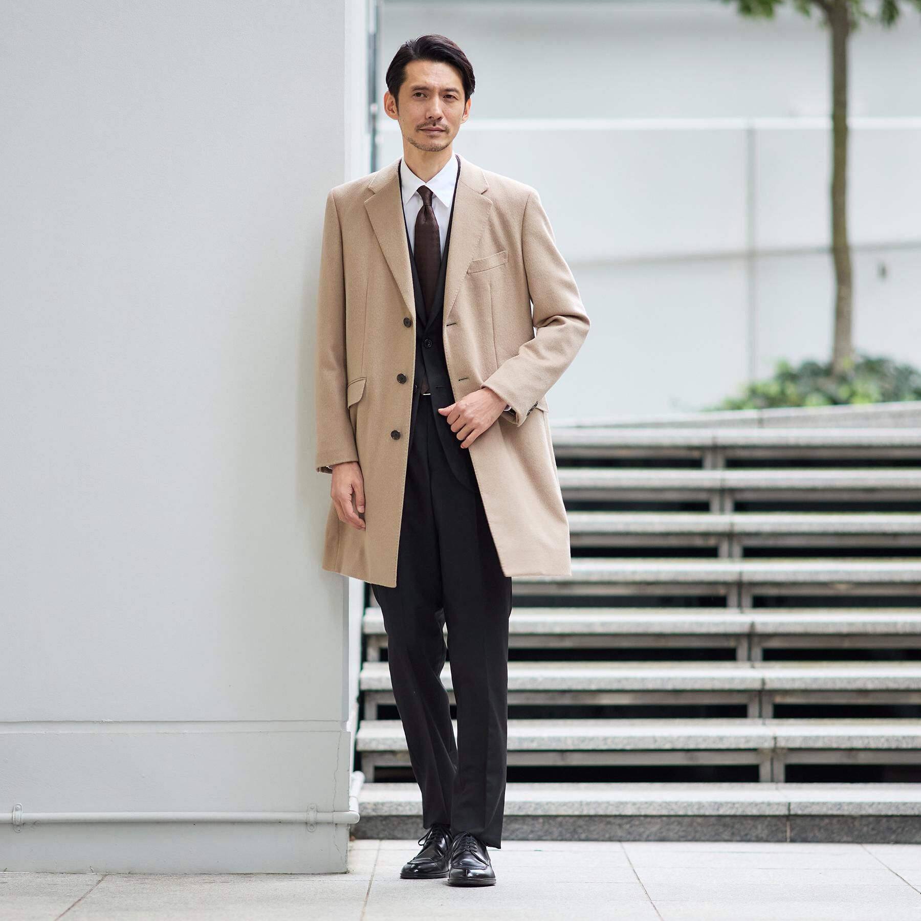 TAKEO KIKUCHI「カシミヤブレンド ビーバー調チェスターコート」|その他|