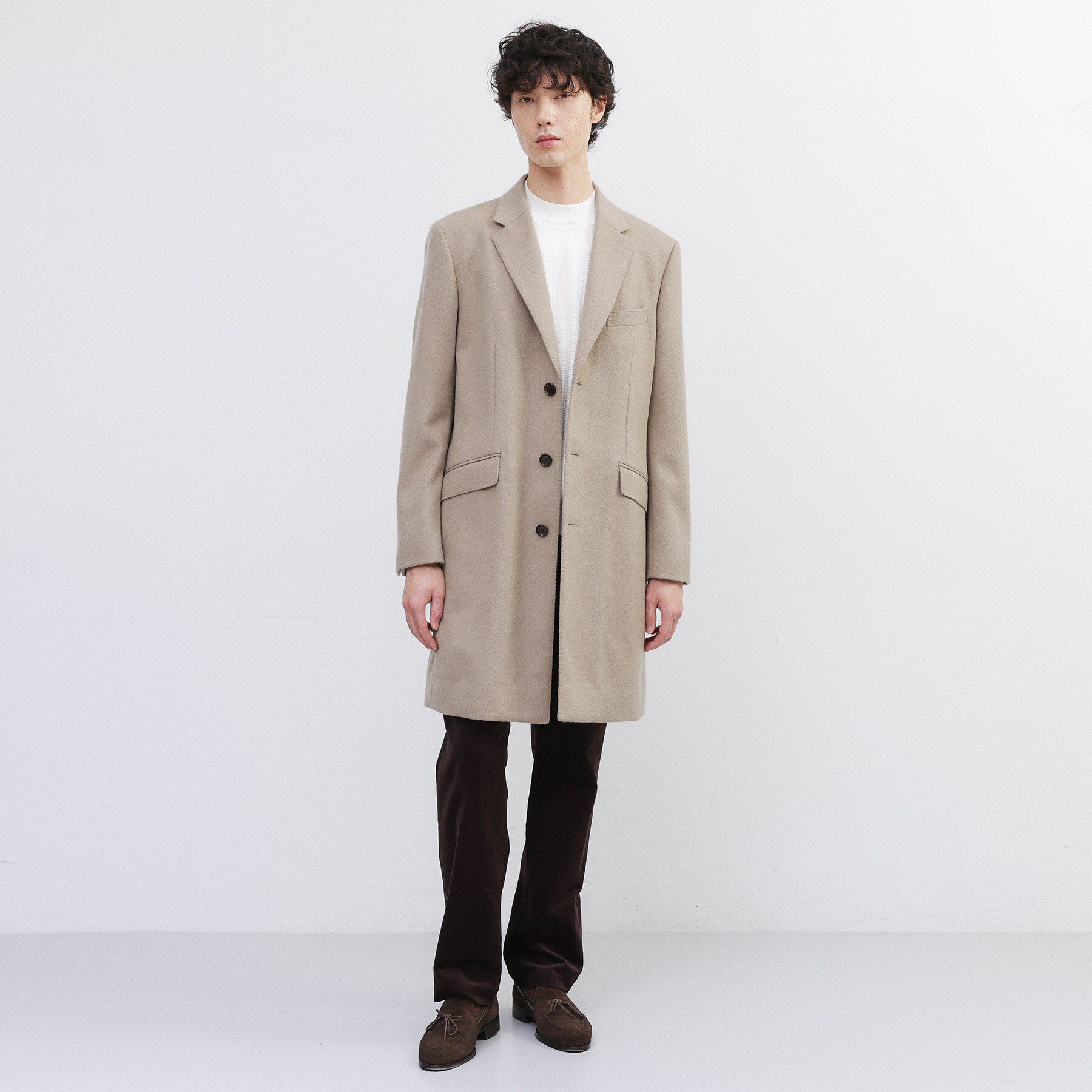 TAKEO KIKUCHI「カシミヤブレンド ビーバー調チェスターコート」|その他|