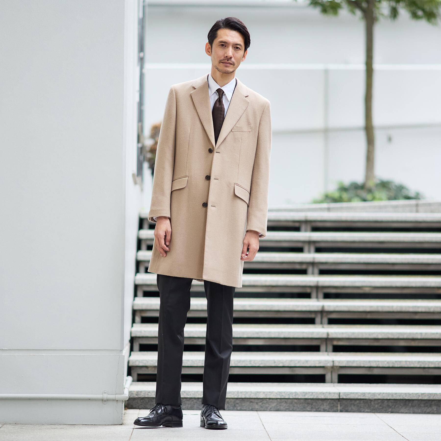 TAKEO KIKUCHI「カシミヤブレンド ビーバー調チェスターコート」|その他|