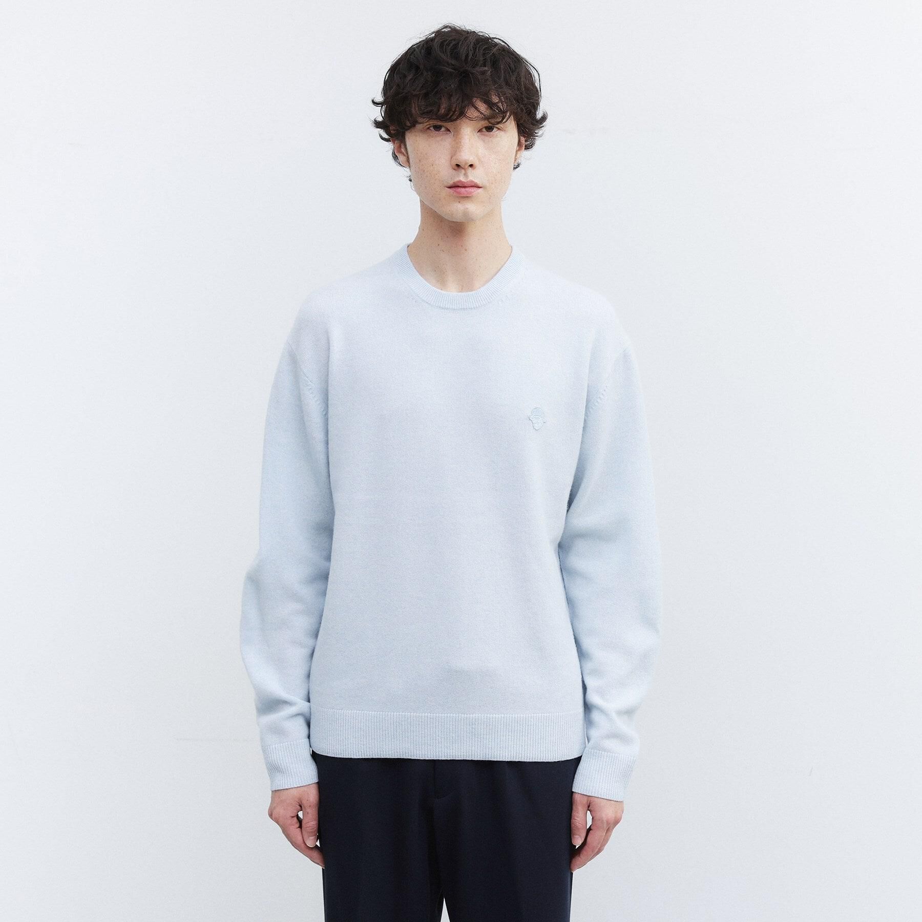 TAKEO KIKUCHI「【Air Palette Knit】ワンポイント カラーニット プルオーバー」|ニット・セーター|