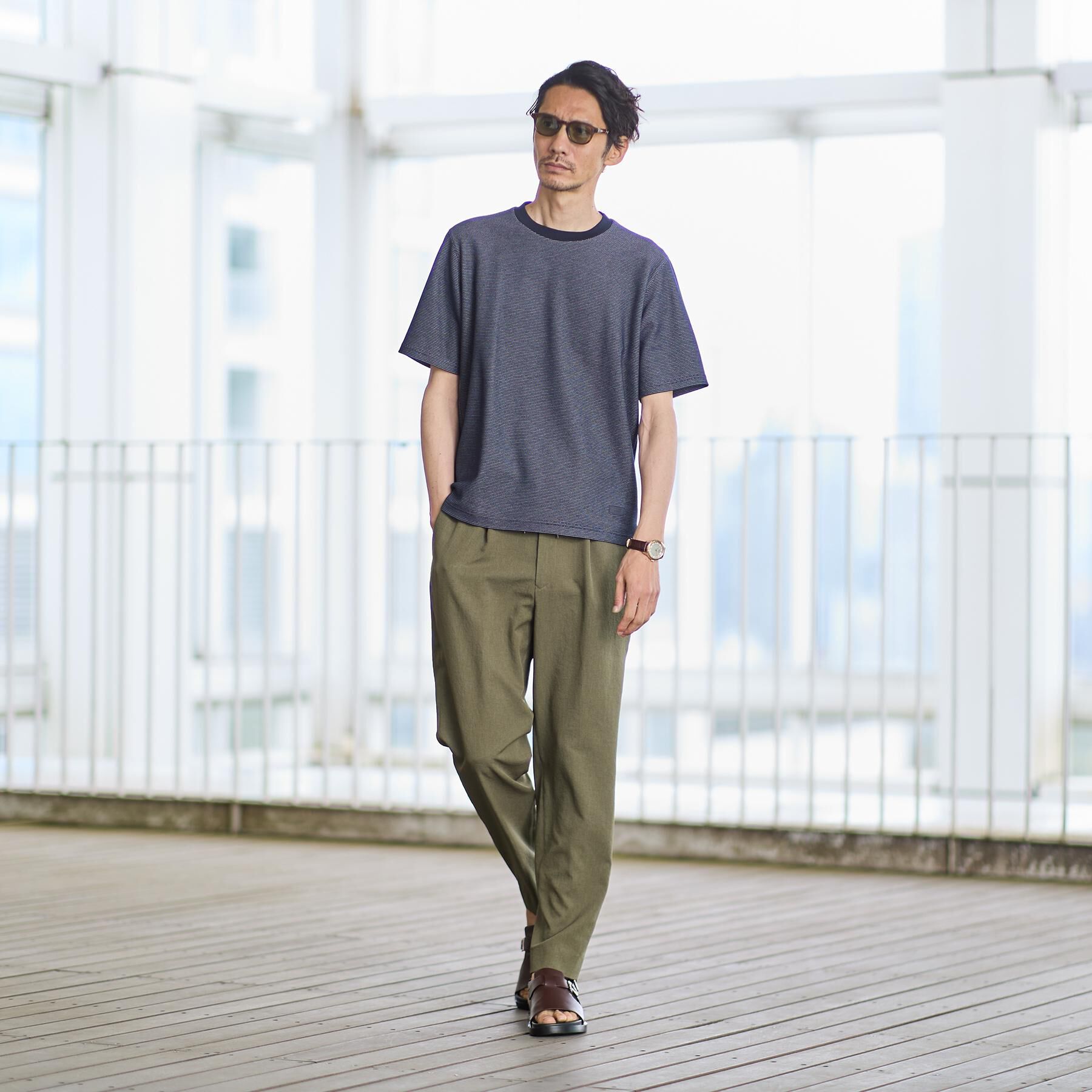 TAKEO KIKUCHI「リネンライクカルゼイージーパンツ」|その他|