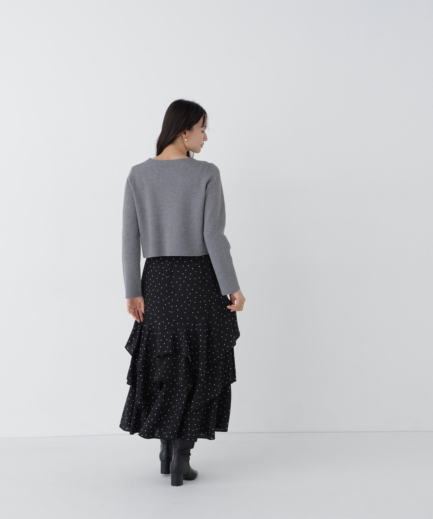  「フラワーボタンニットジャケット　26AW」|ニット・セーター|