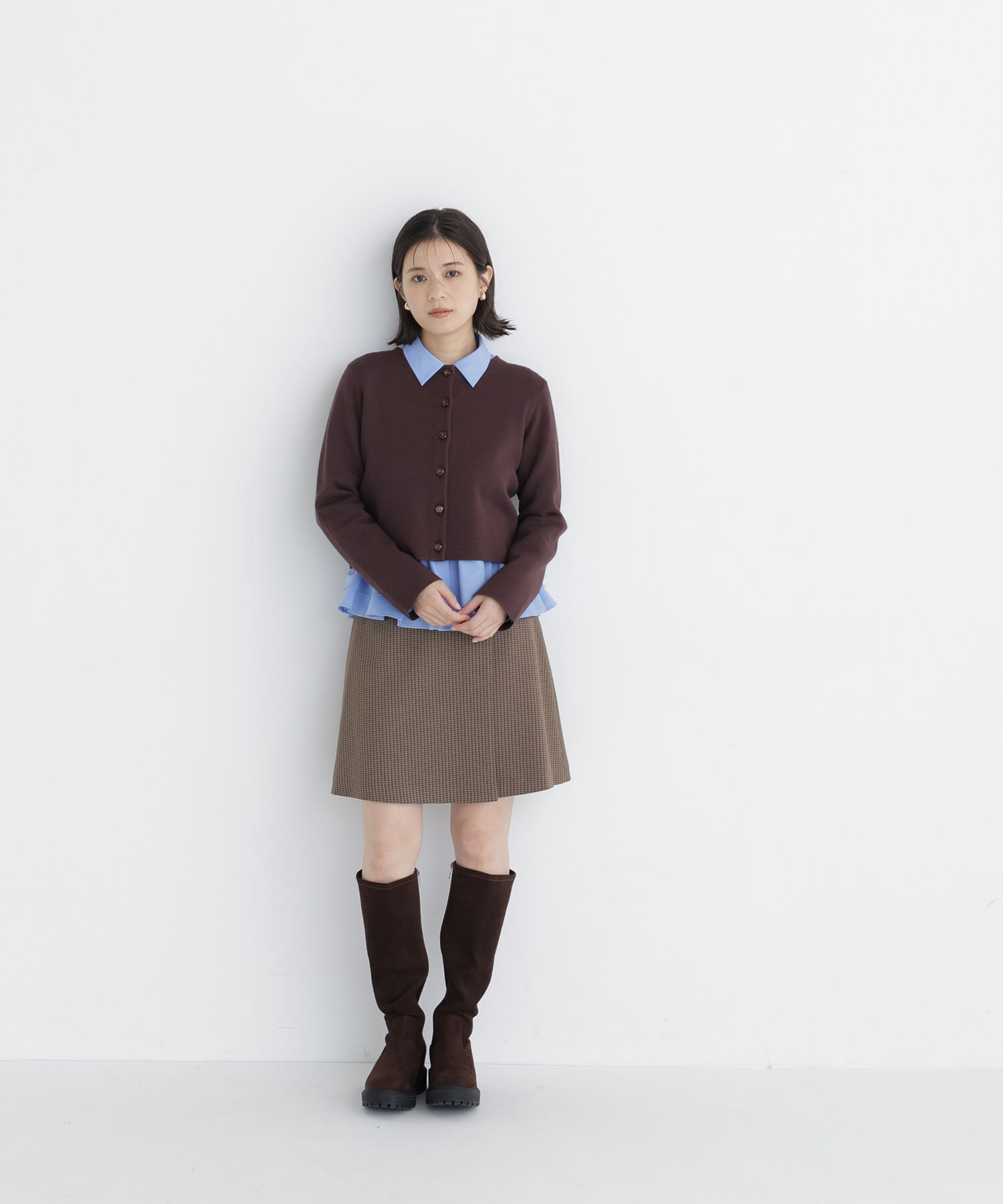  「フラワーボタンニットジャケット　26AW」|ニット・セーター|