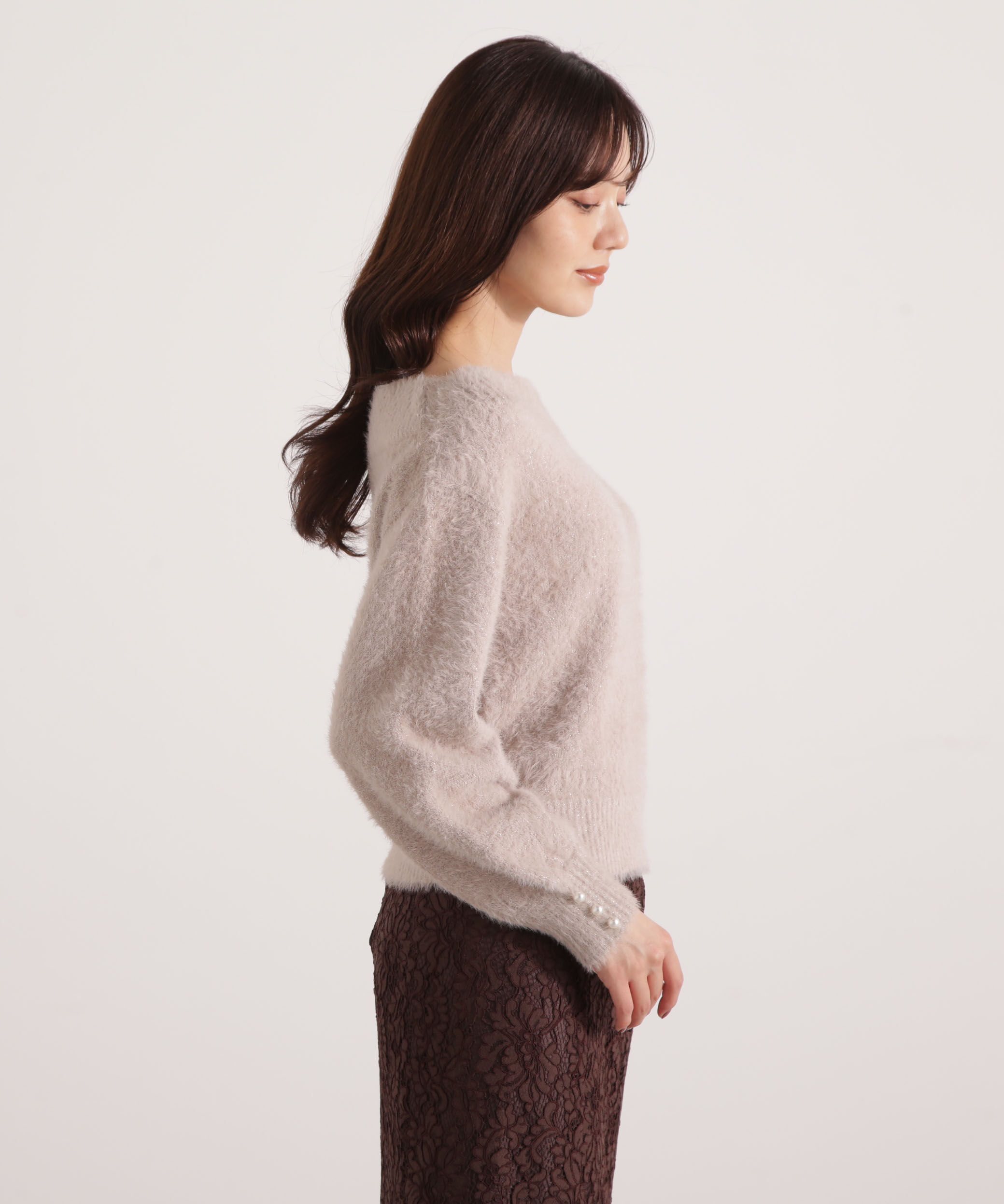 PROPORTION BODY DRESSING「ミニシャギーオフショルニット 25AW」|ニット・セーター|