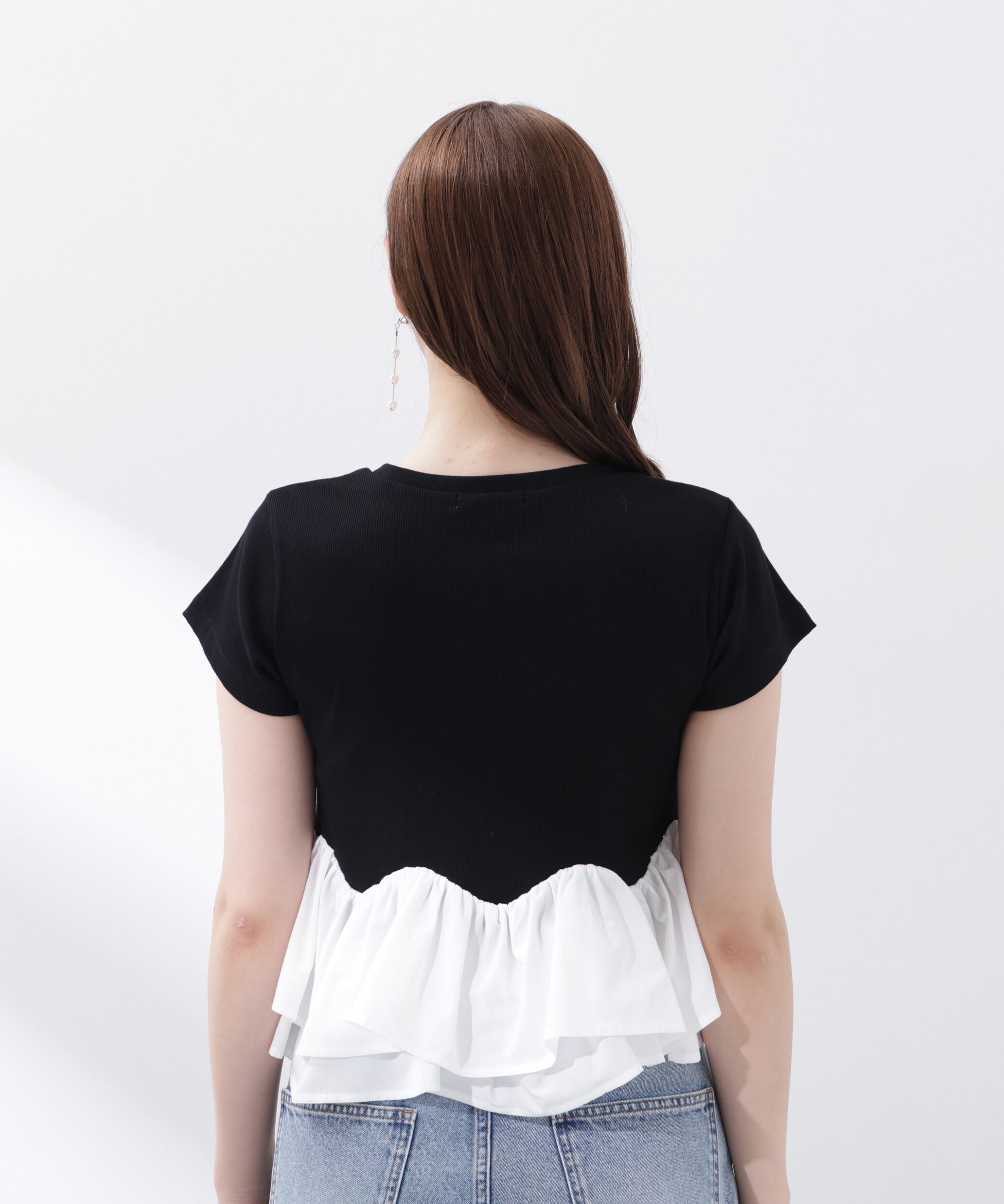 PROPORTION BODY DRESSING「〈a/mie〉ホイップフリルTシャツ 26AW」|Tシャツ・カットソー|