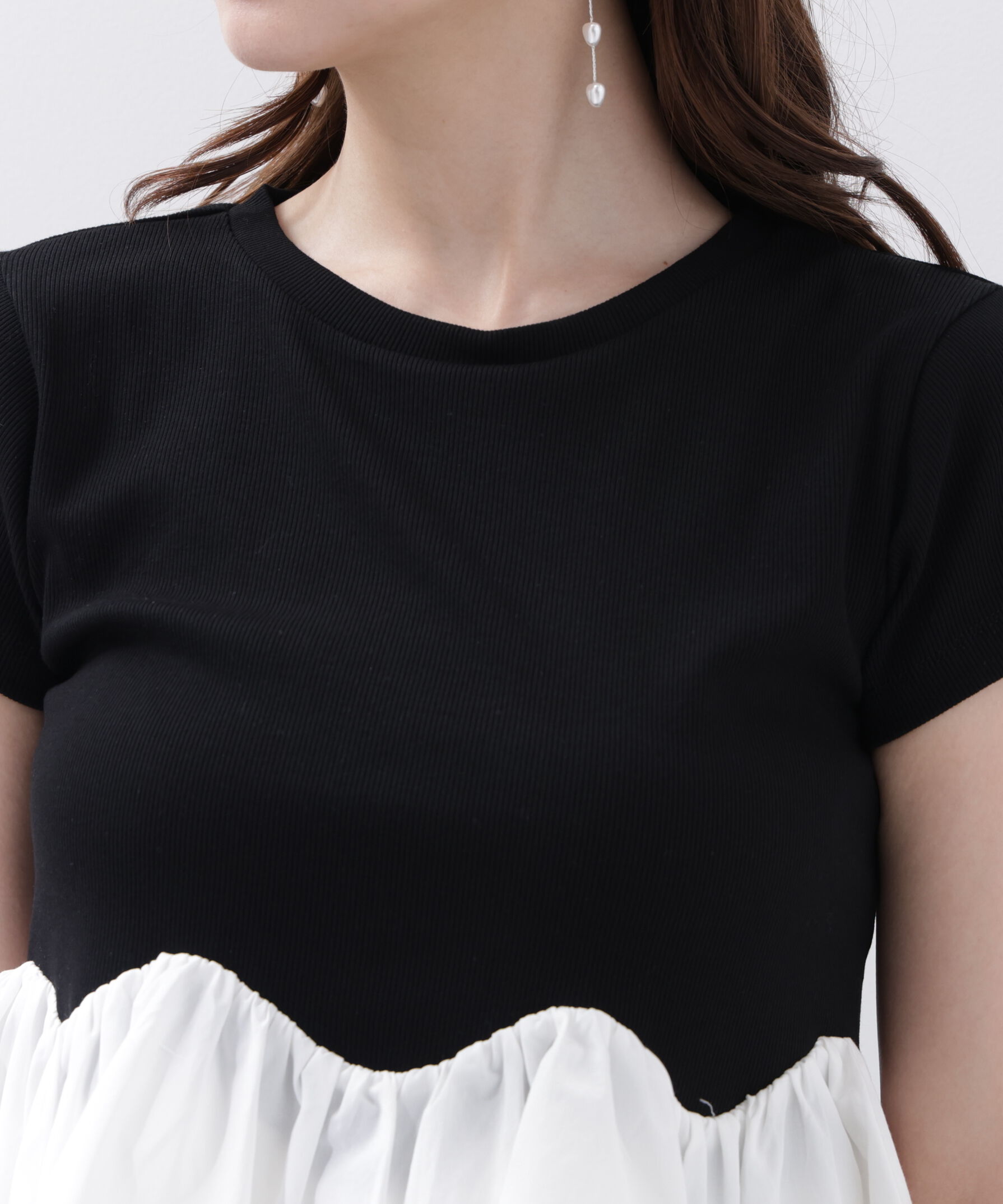 PROPORTION BODY DRESSING「〈a/mie〉ホイップフリルTシャツ 26AW」|Tシャツ・カットソー|