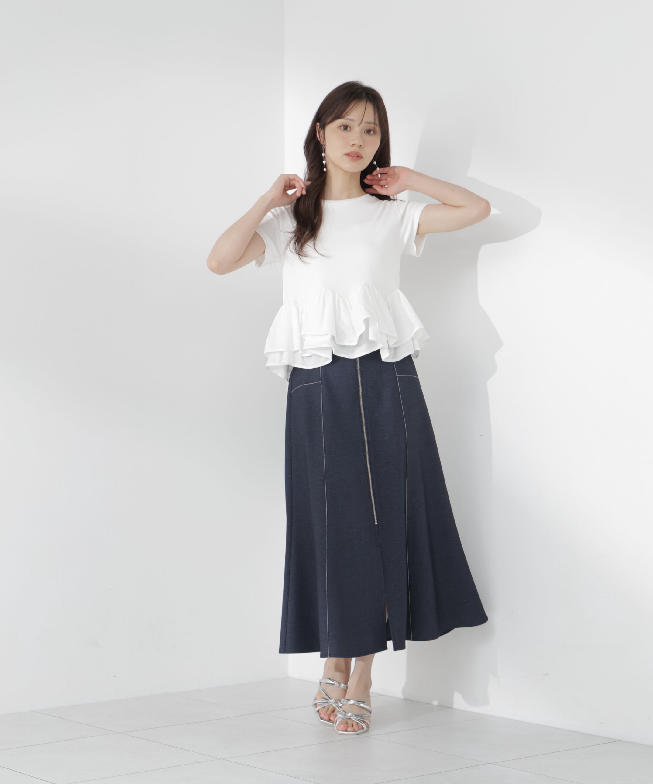 PROPORTION BODY DRESSING「〈a/mie〉ホイップフリルTシャツ 26AW」|Tシャツ・カットソー|