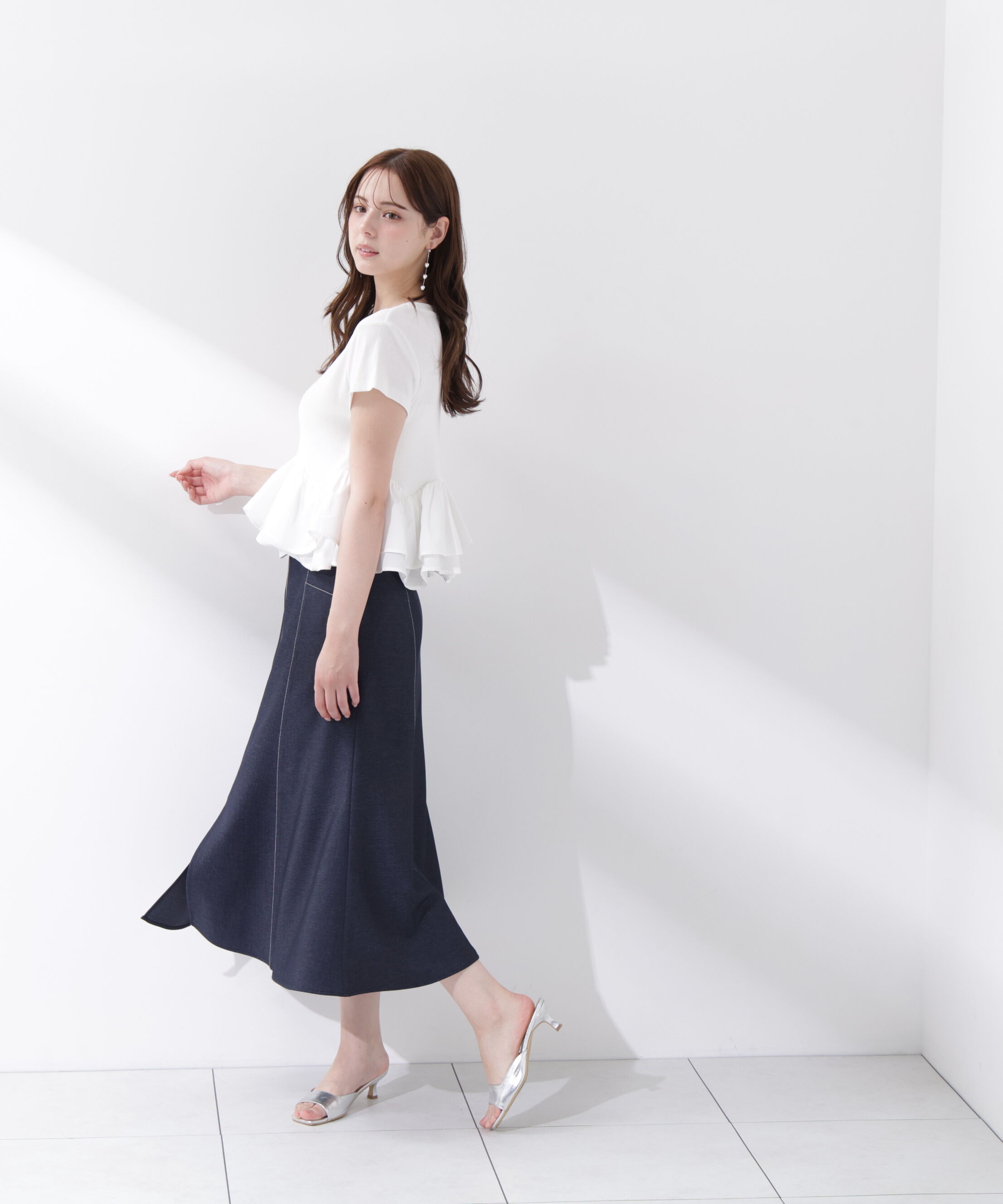 PROPORTION BODY DRESSING「〈a/mie〉ホイップフリルTシャツ 26AW」|Tシャツ・カットソー|